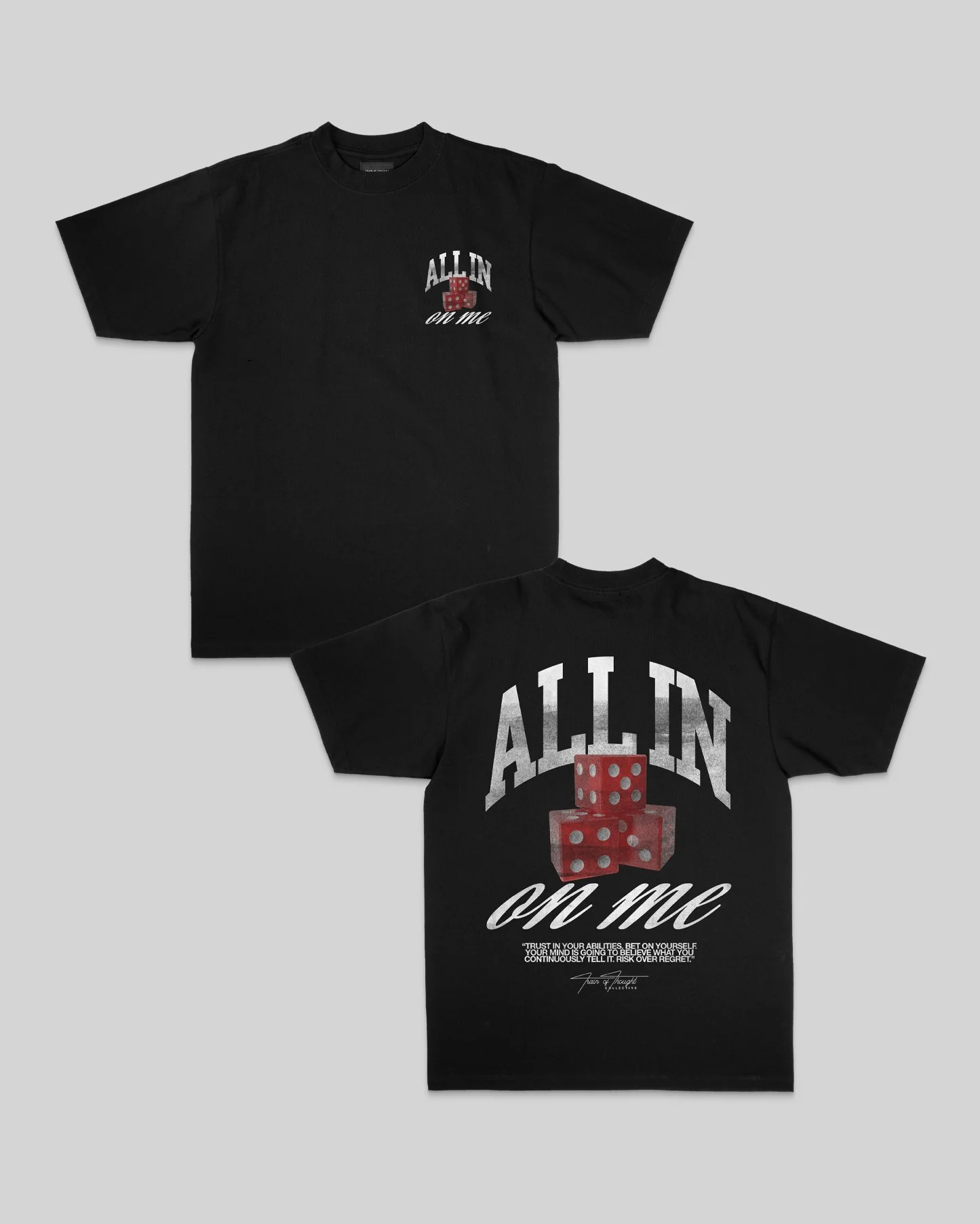 All in on me | Heavyweight Black Graphic Tee