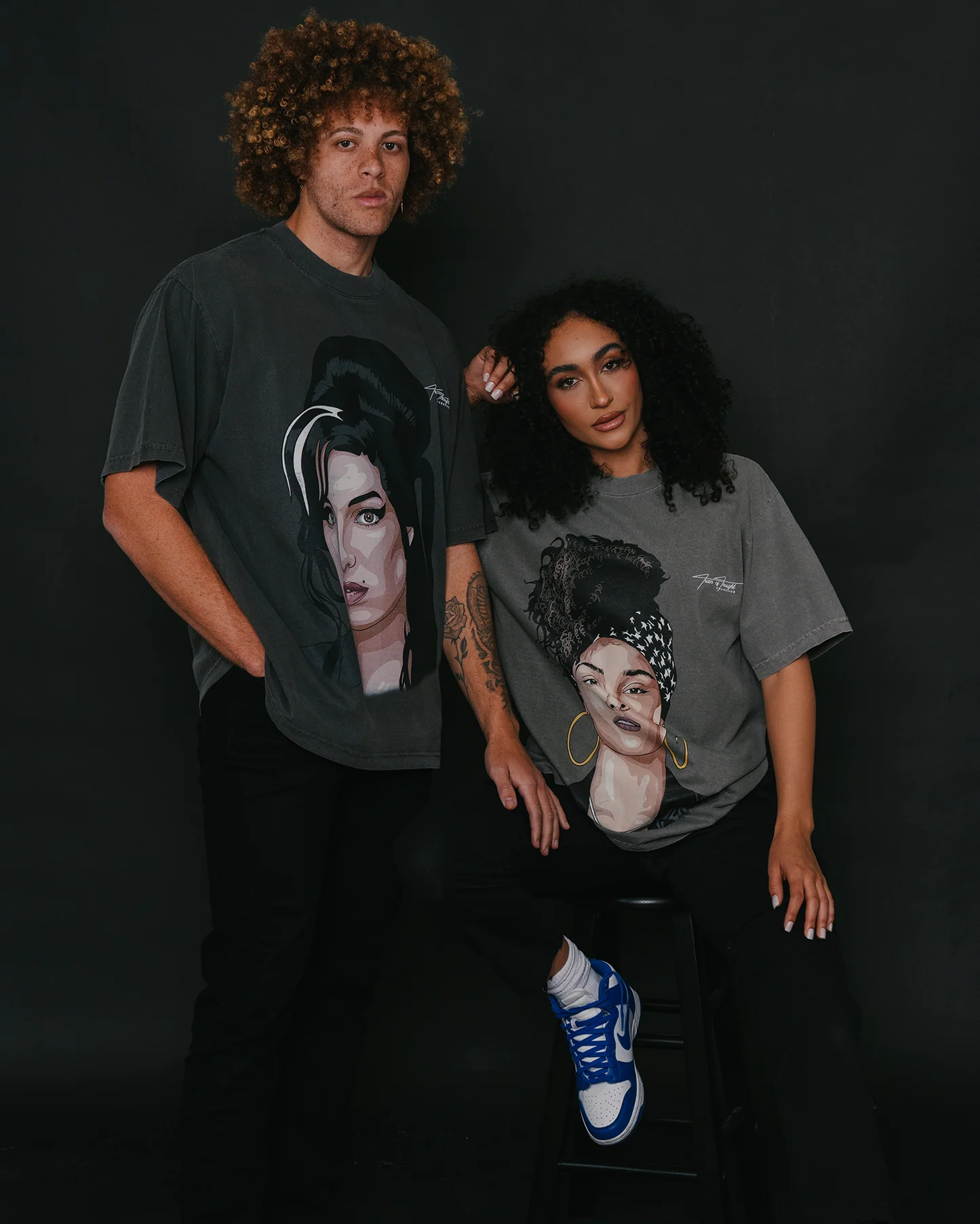 Amy Big Face | Oversized Shadow Graphic Tee - Image 3