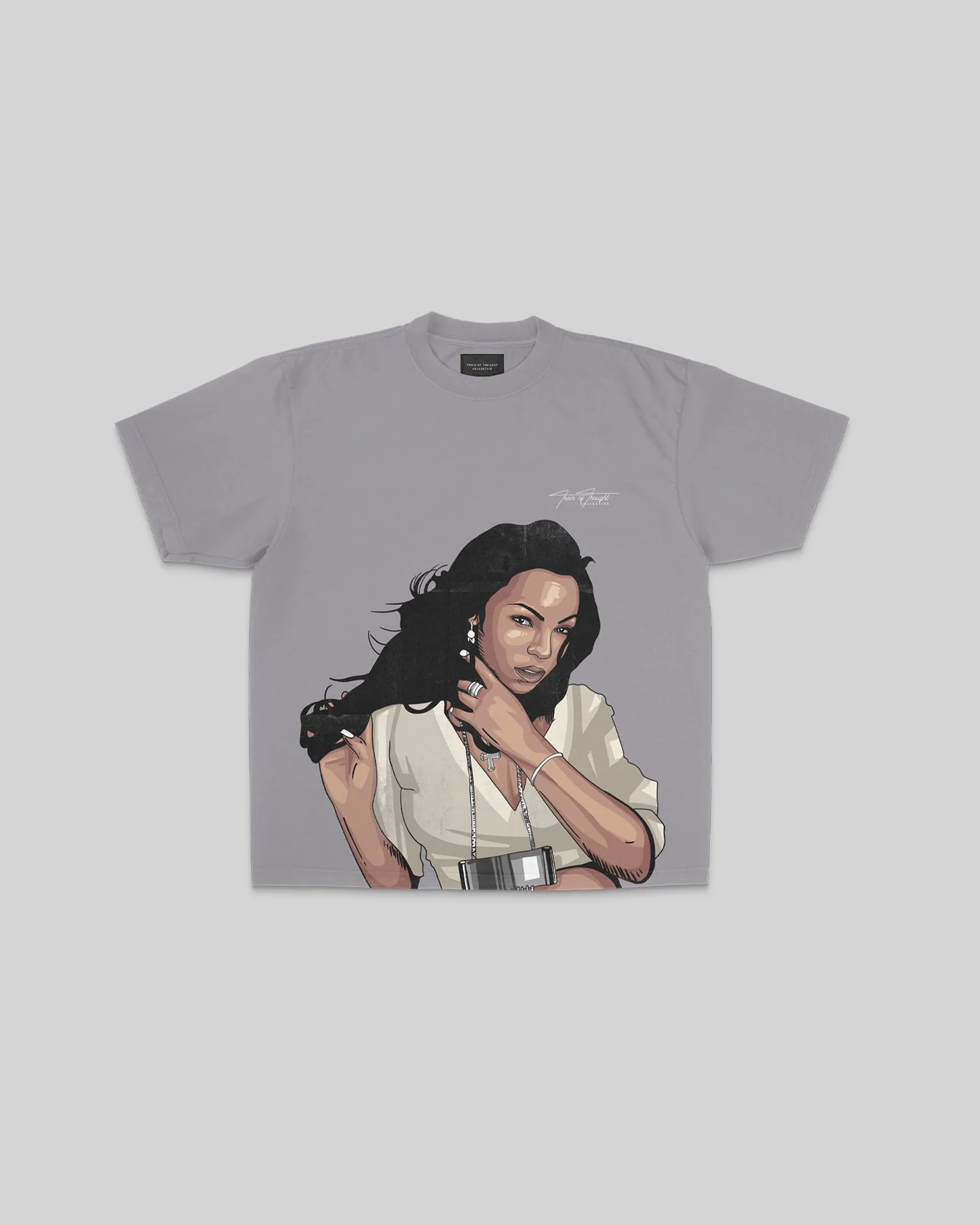Ashanti Big Face | Oversized Cement Graphic Tee