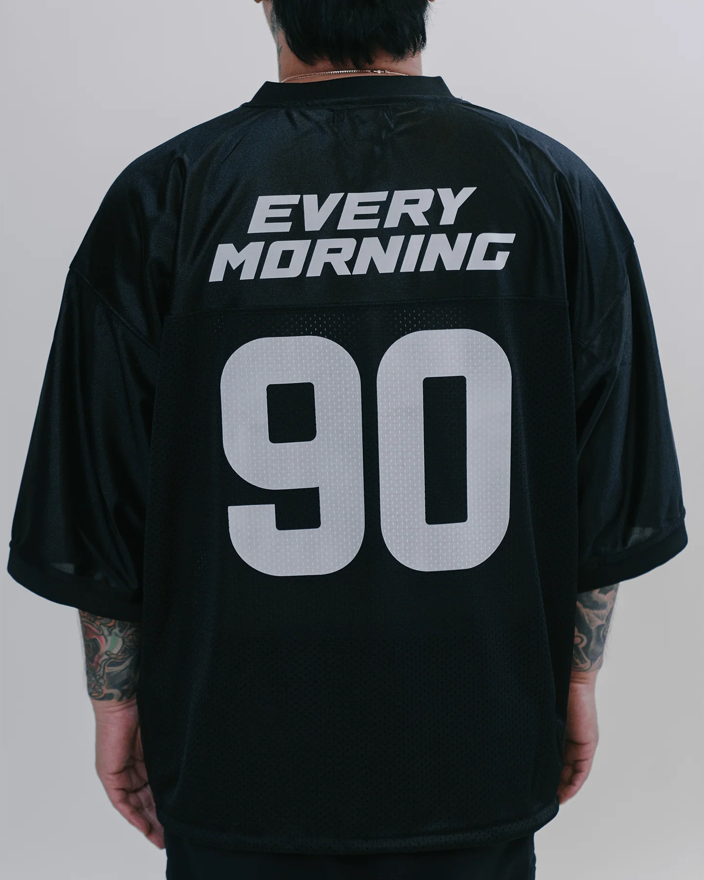 Rnb Every Morning V1 | Cropped Black Football Jersey - Image 4