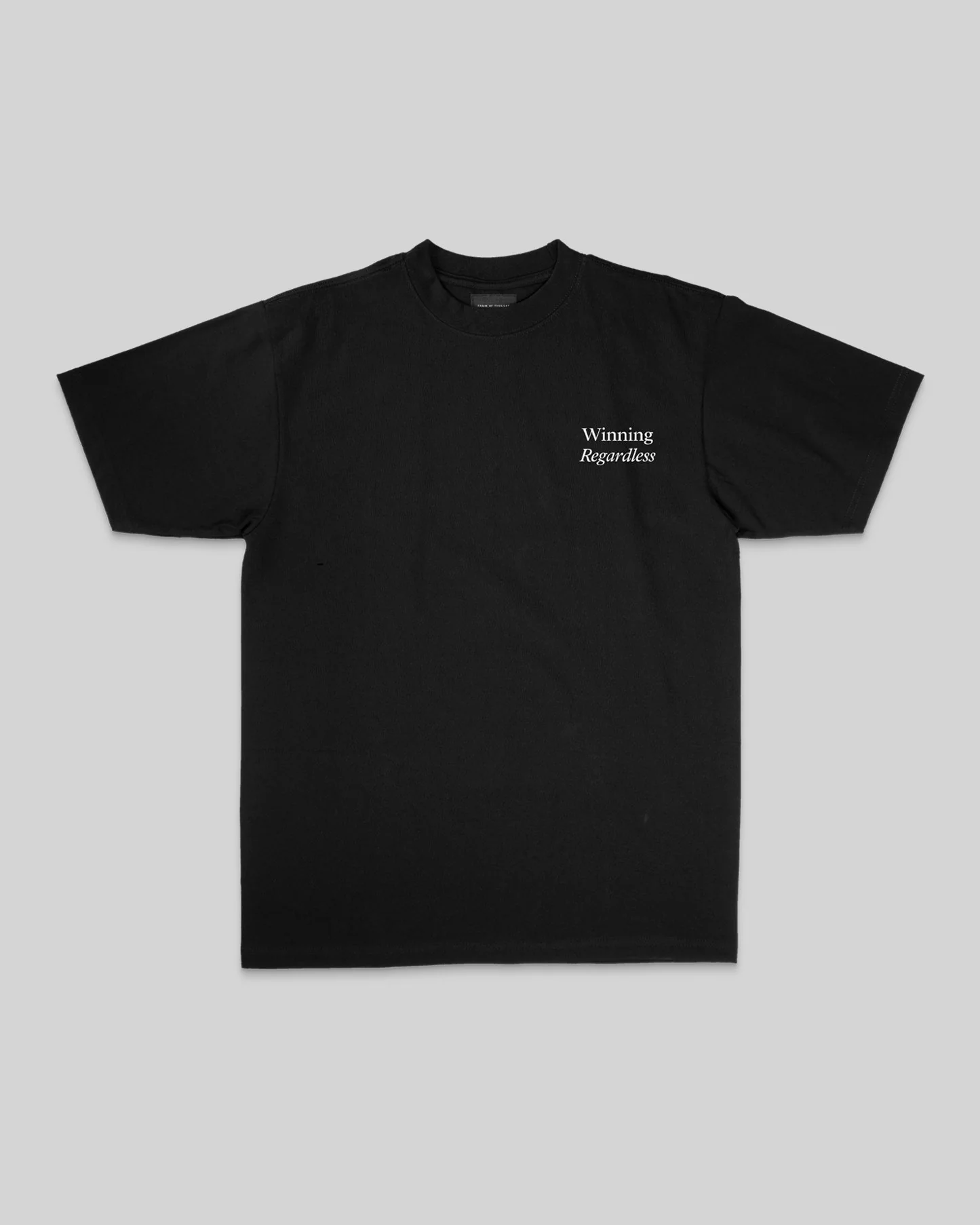 Winning Regardless V2 | Heavyweight Black Graphic Tee