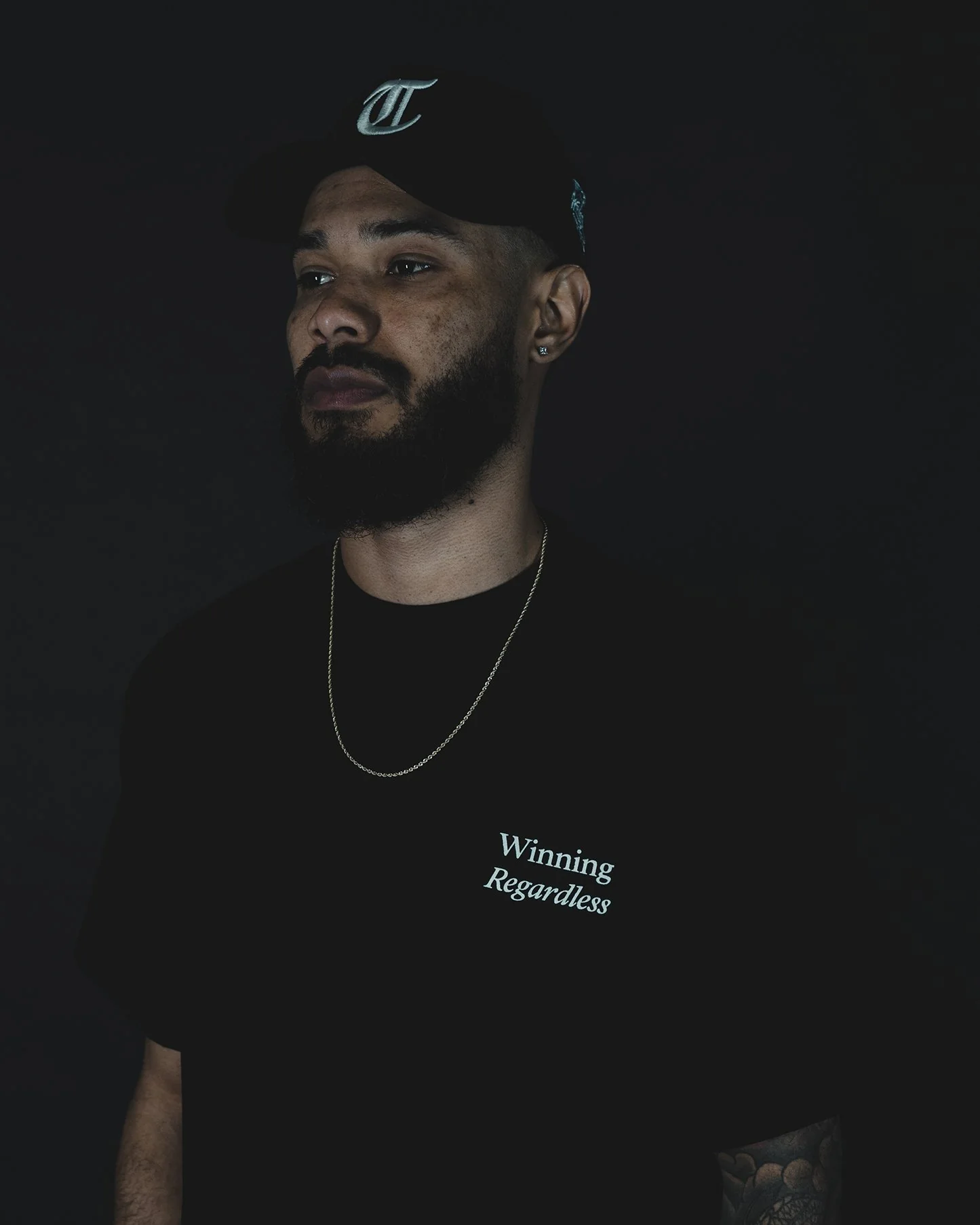 Winning Regardless V2 | Heavyweight Black Graphic Tee - Image 2