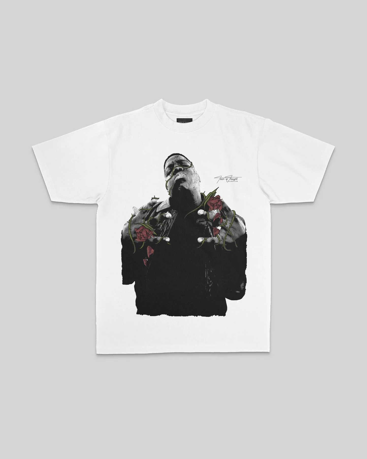 Dead Rose BIGGIE | Heavyweight White Graphic Tee