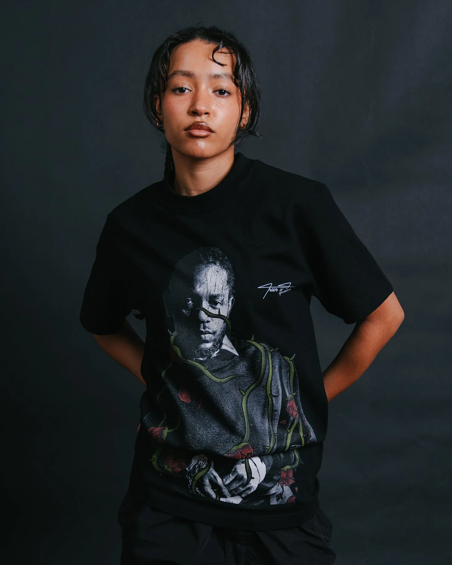Dead Rose KDOT | Heavyweight Black Graphic Tee - Image 4