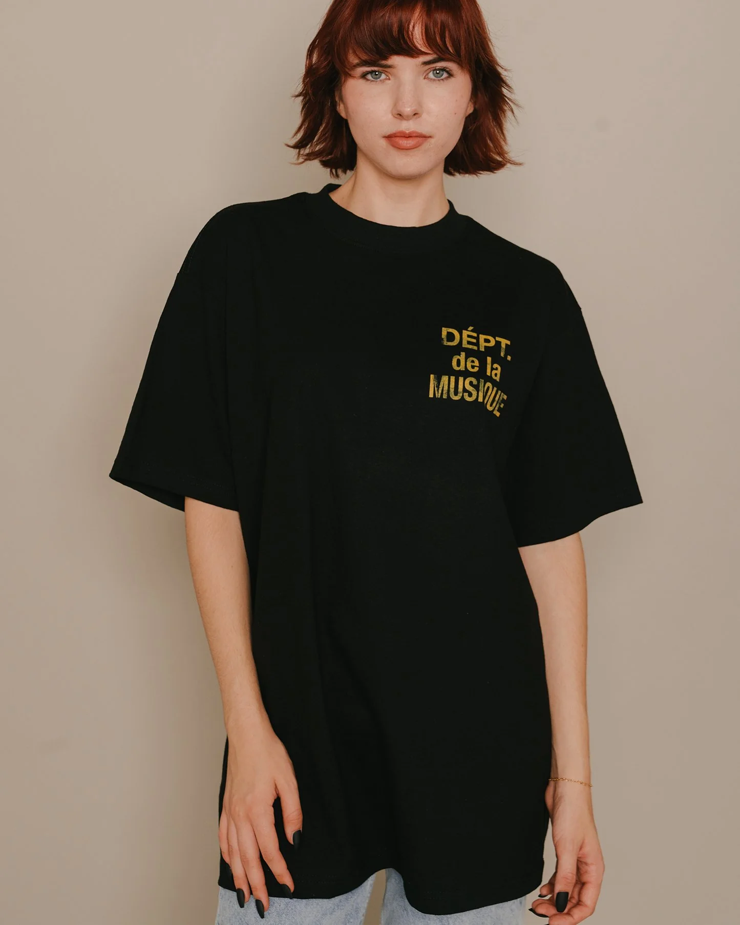 Dept. de la Musique | Heavyweight Black Graphic Tee - Image 2