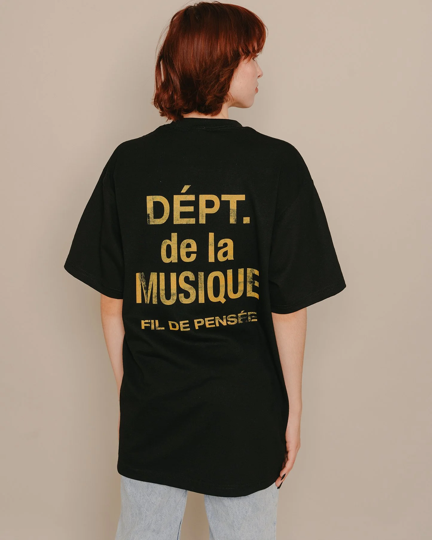Dept. de la Musique | Heavyweight Black Graphic Tee - Image 3
