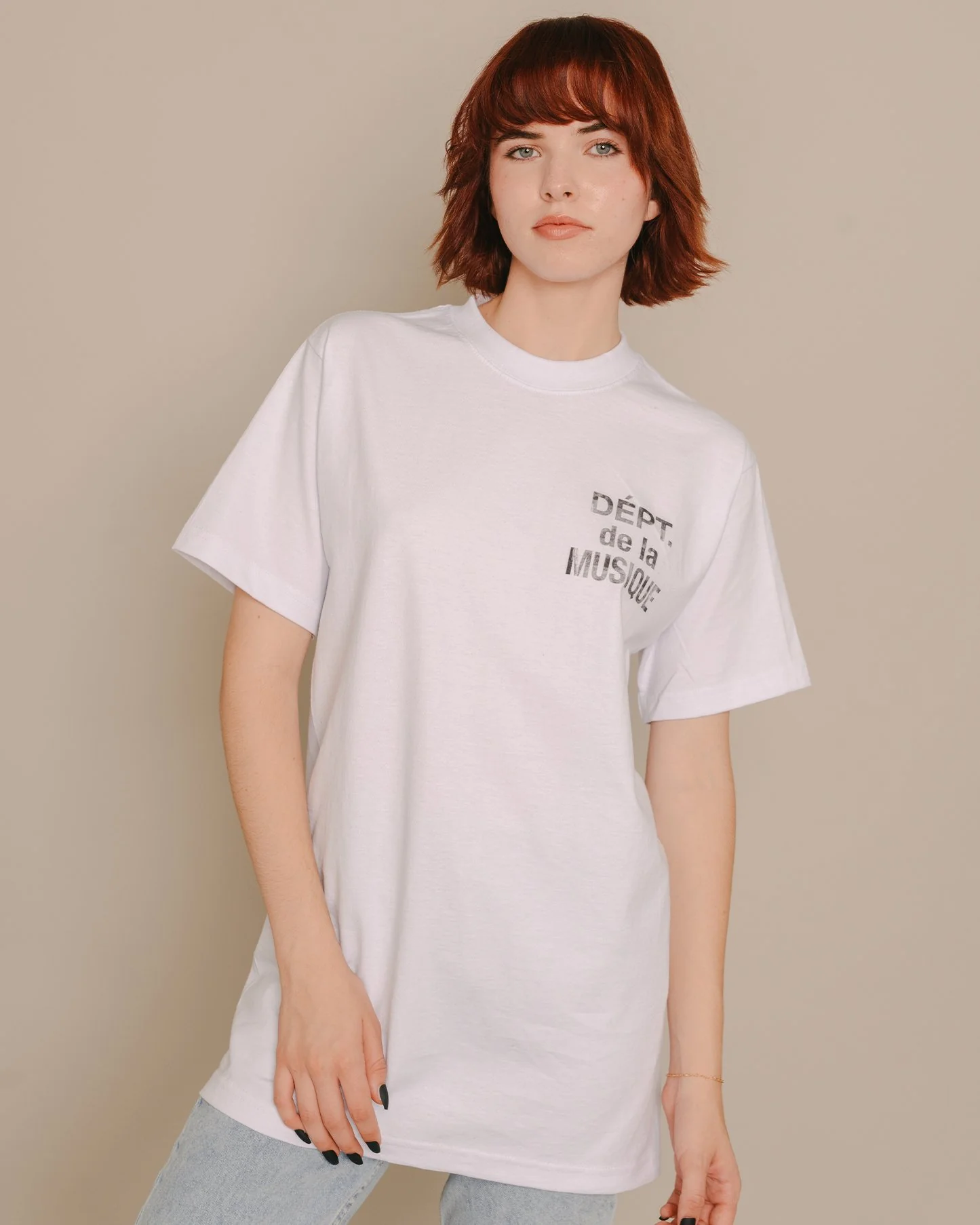 Dept. de la Musique | Heavyweight White Graphic Tee - Image 3