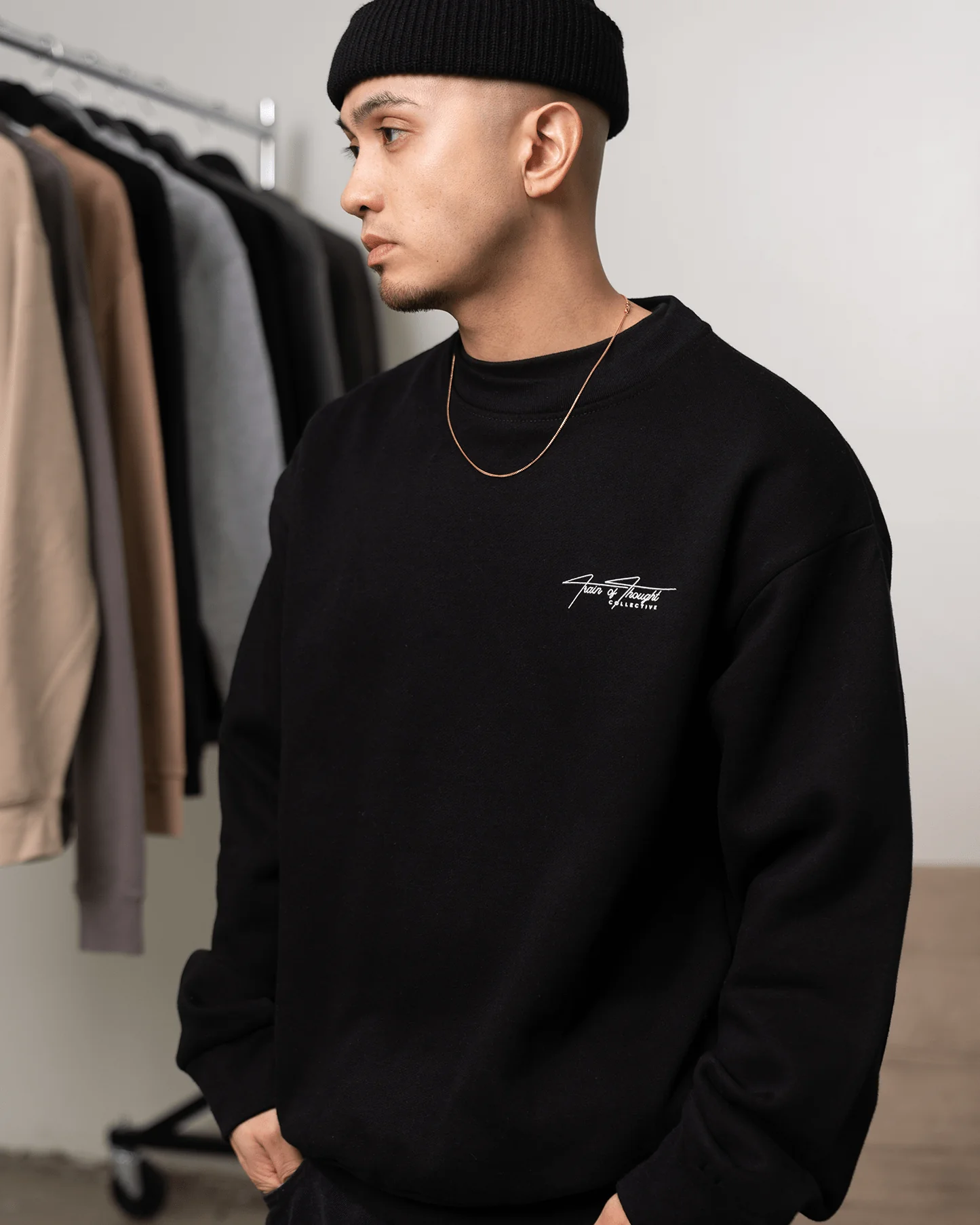 Don't Skip | Black Crewneck Sweatshirt - Image 6