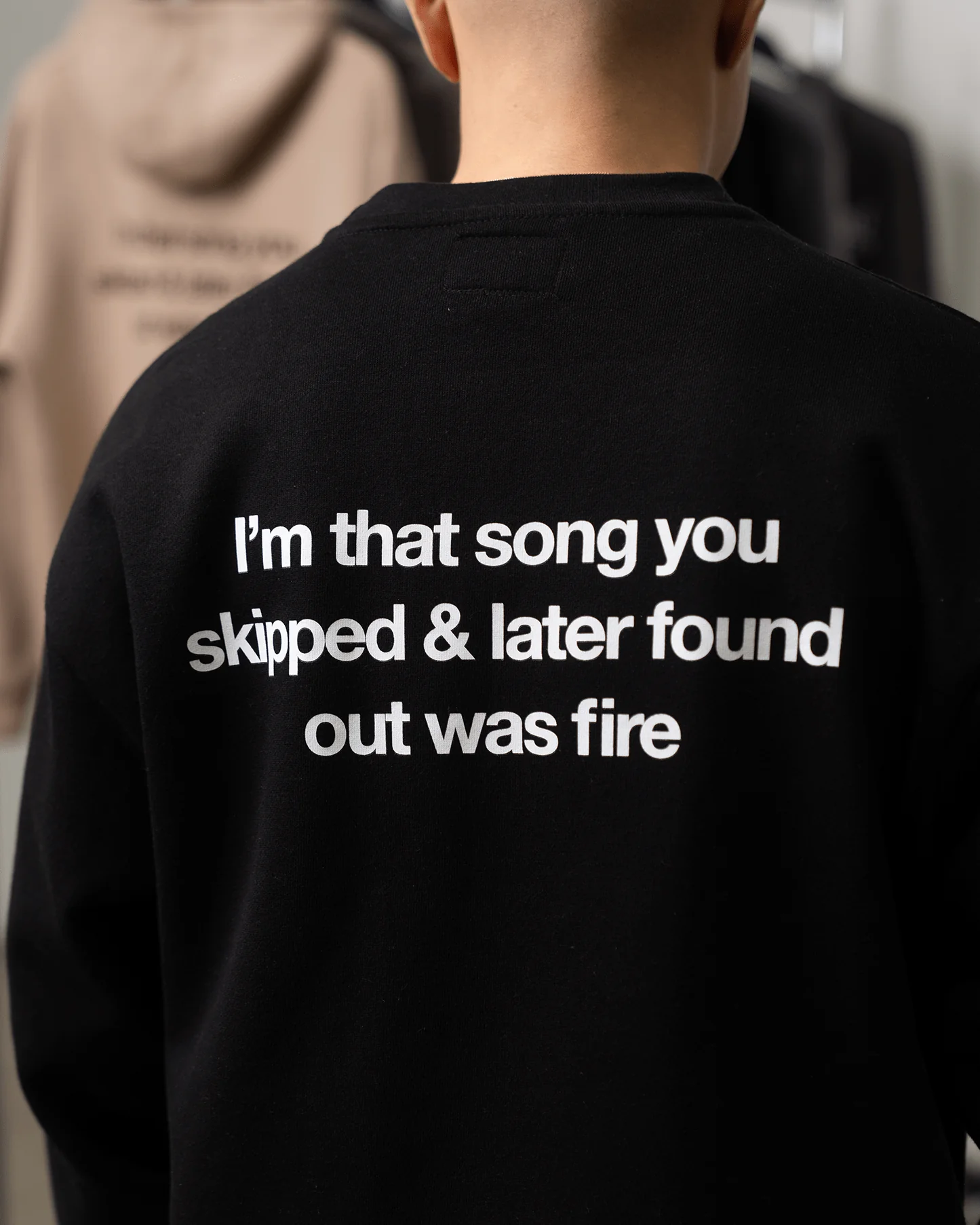 Don't Skip | Black Crewneck Sweatshirt - Image 7