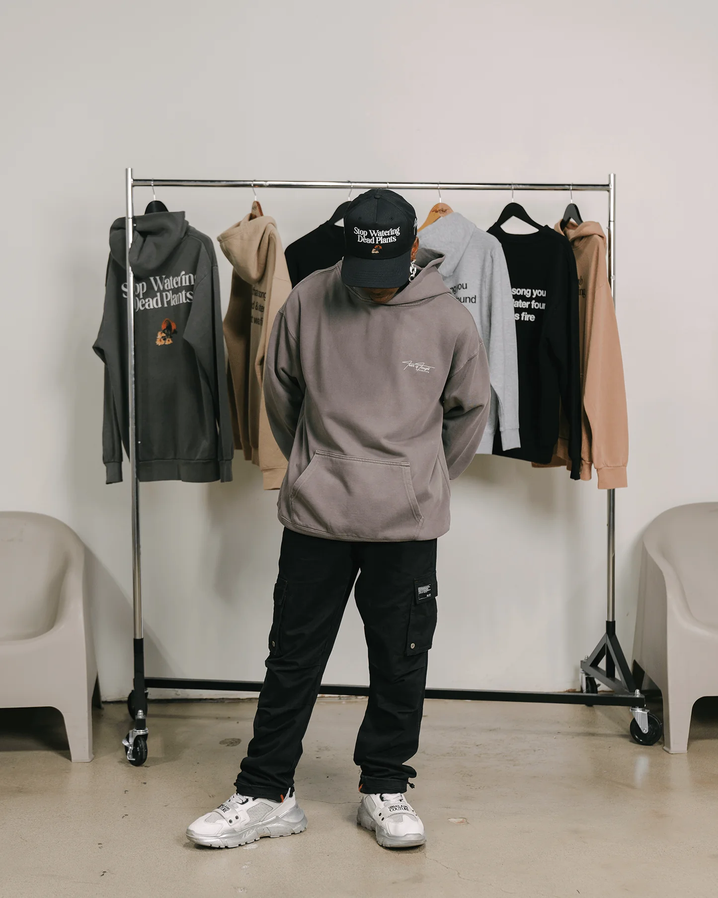 Don't Skip | Faded Grey Relaxed Hoodie - Image 4
