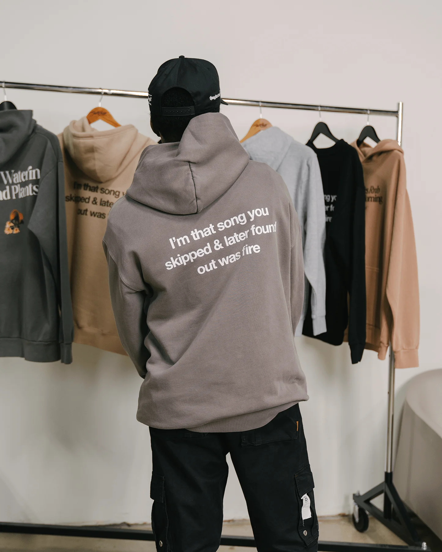 Don't Skip | Faded Grey Relaxed Hoodie - Image 7
