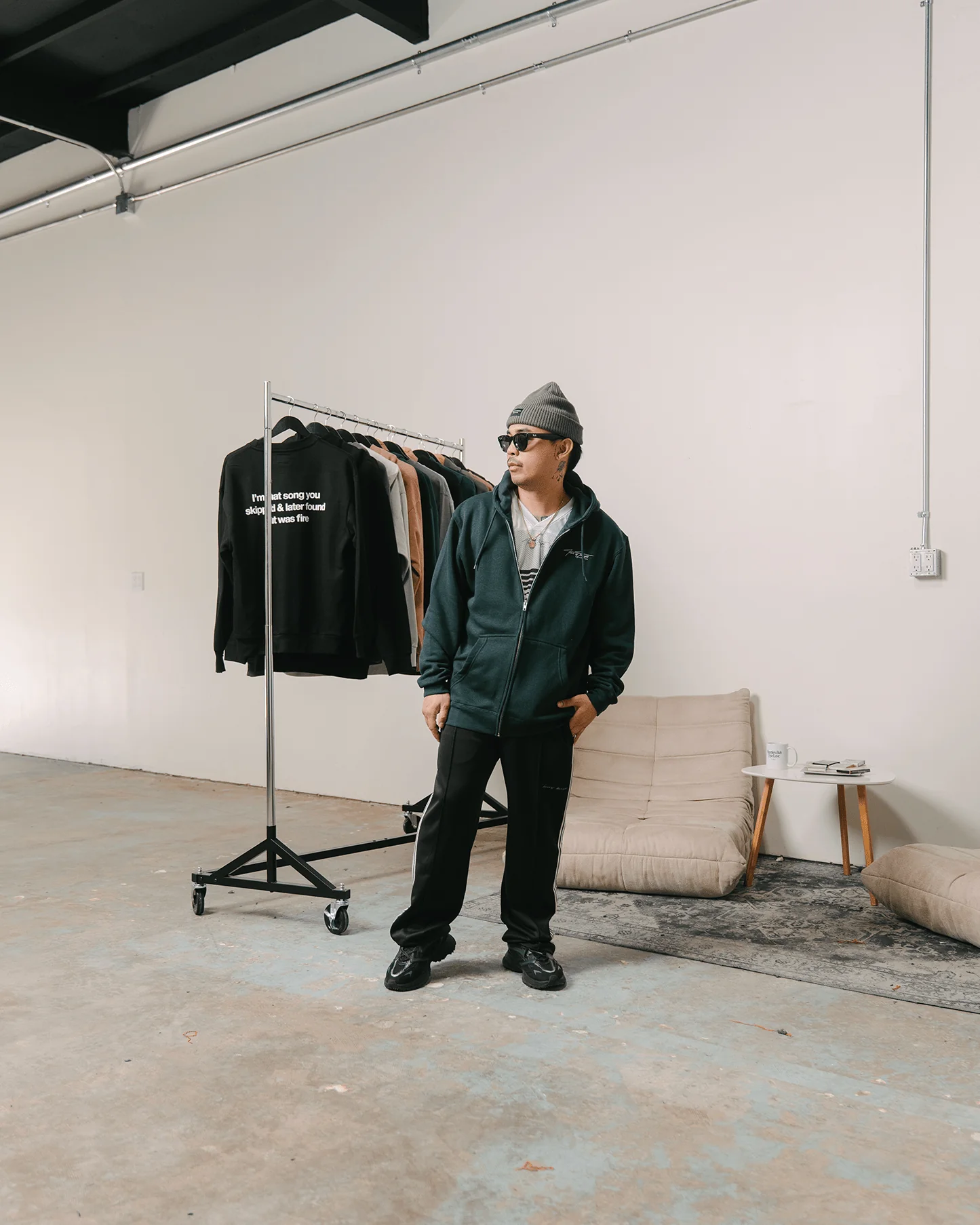 Don't Skip | Green Full Zip Hoodie - Image 4