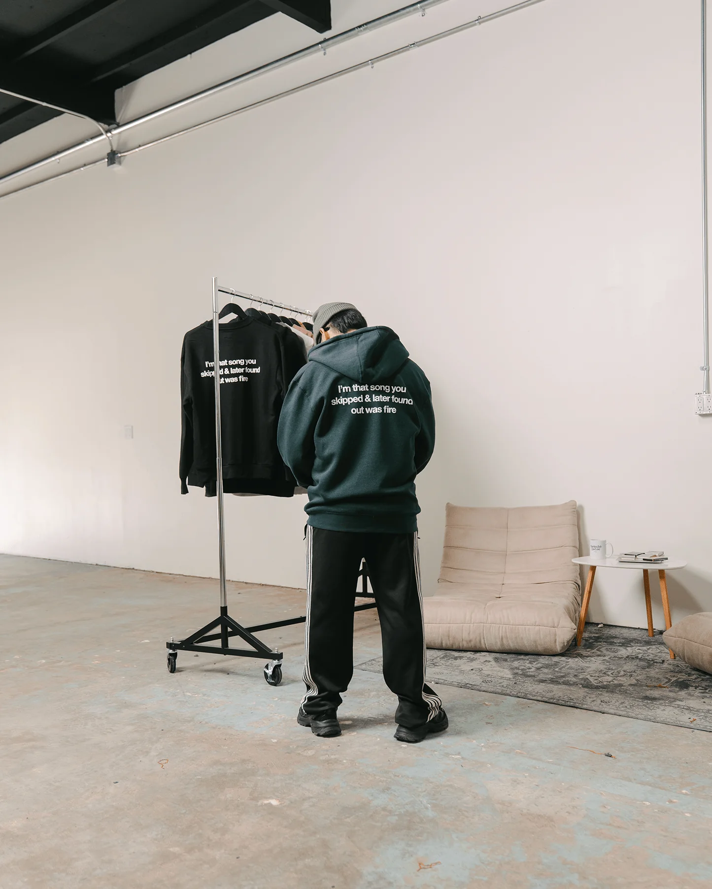 Don't Skip | Green Full Zip Hoodie - Image 5