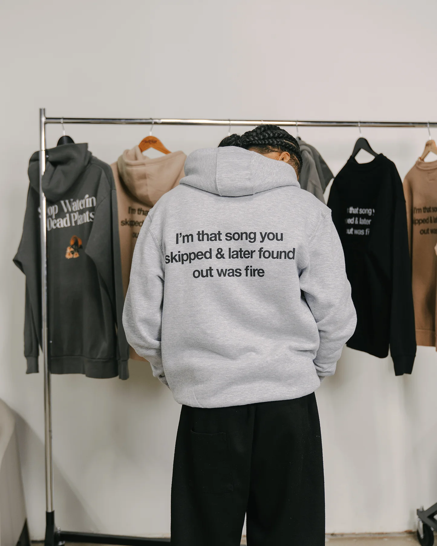 Don't Skip | Heather Grey Full Zip Hoodie - Image 7