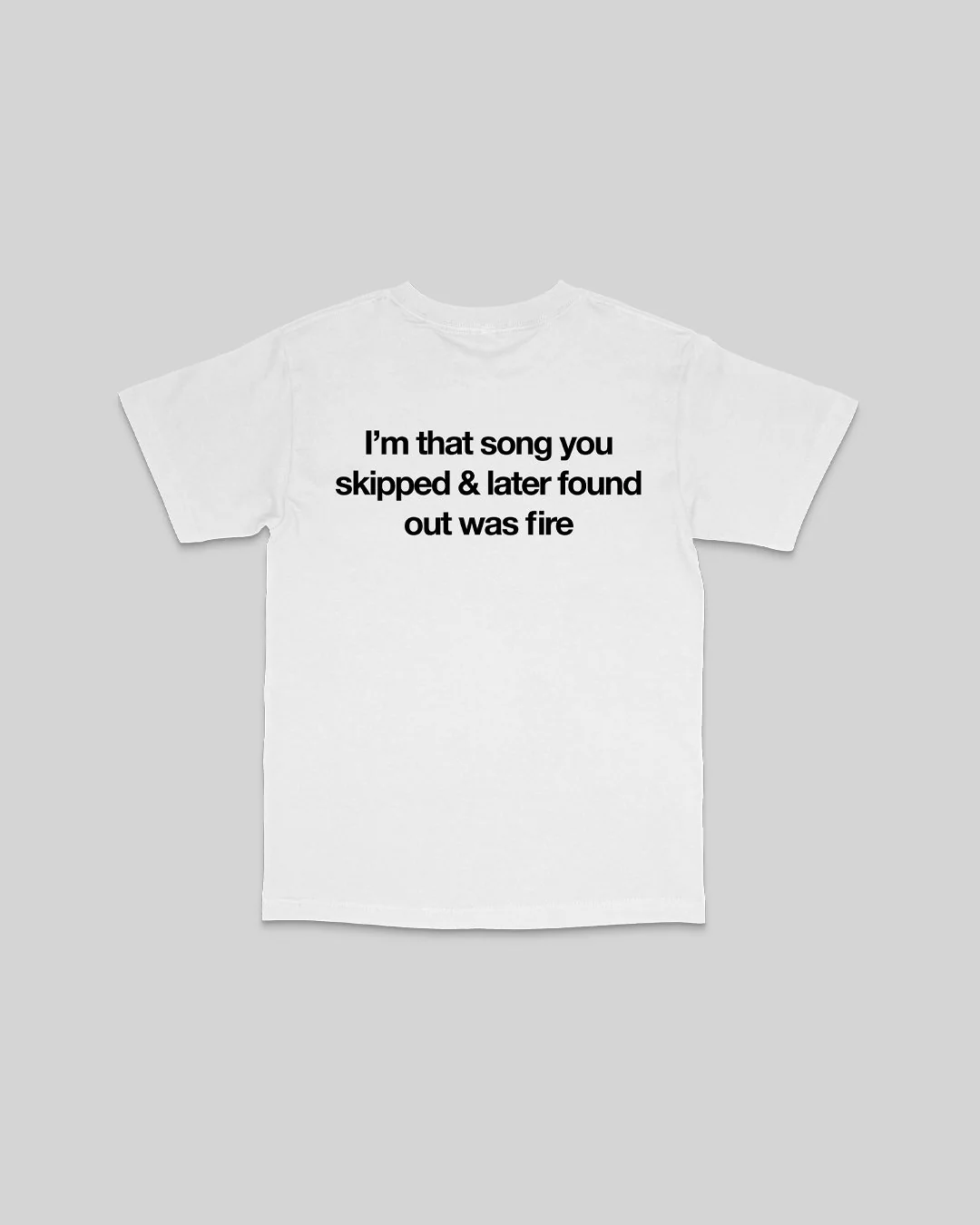 Don't Skip | Classic White Graphic Tee