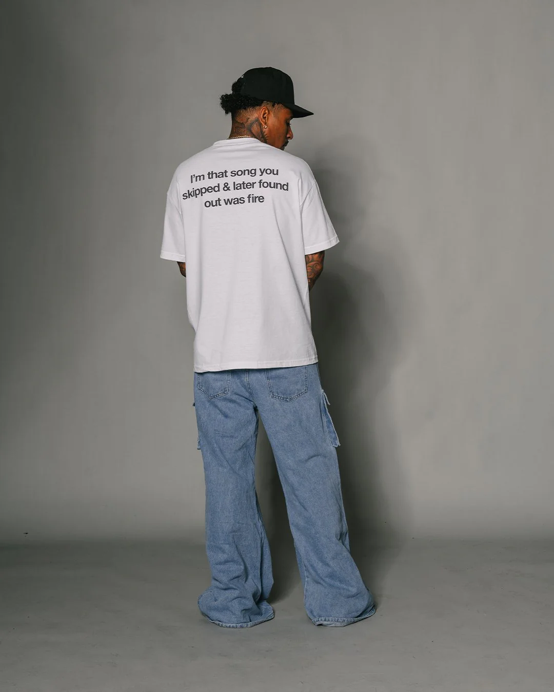 Don't Skip | Classic White Graphic Tee - Image 5