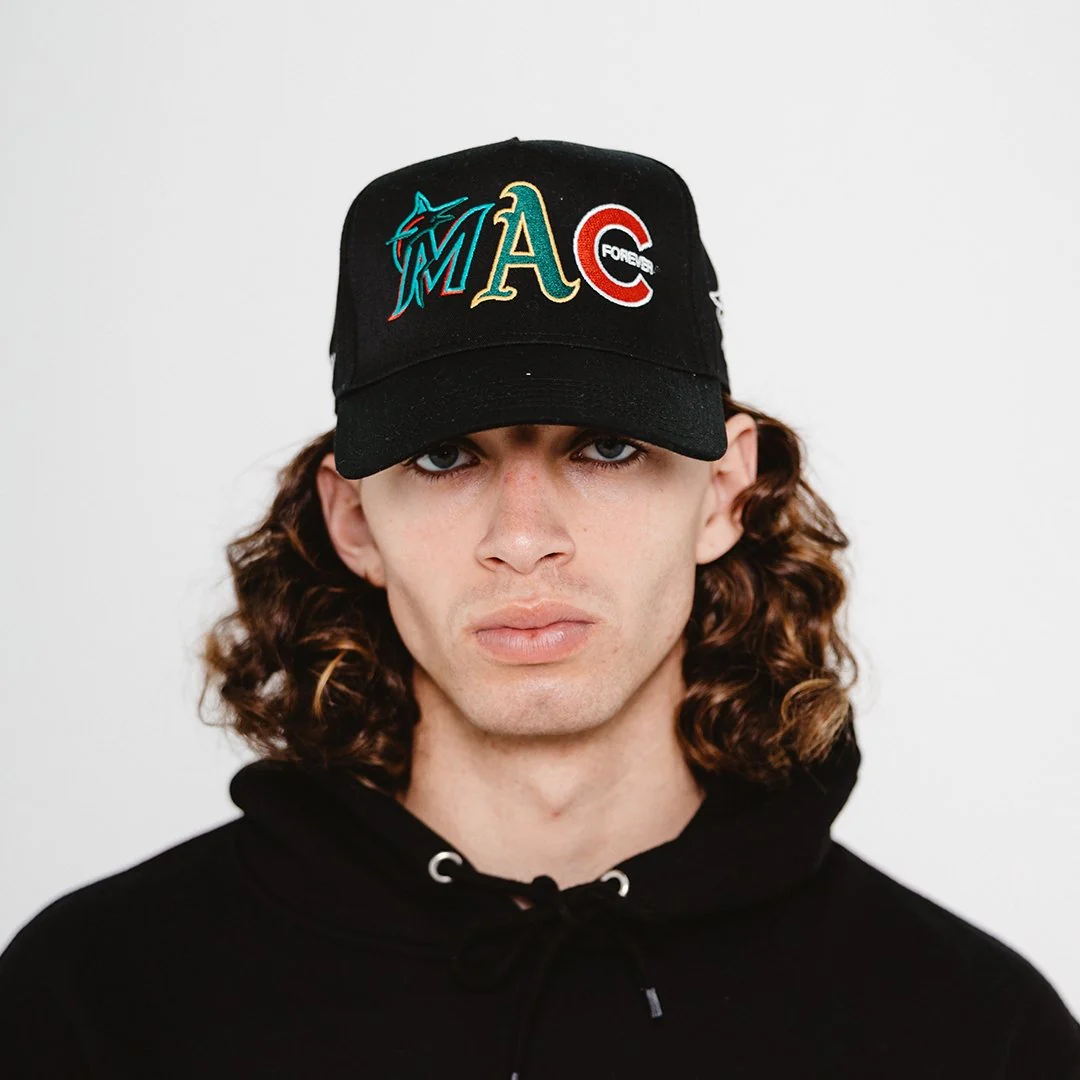 Forever Mac 5 Panel Mid Profile | Black Snapback - Image 2