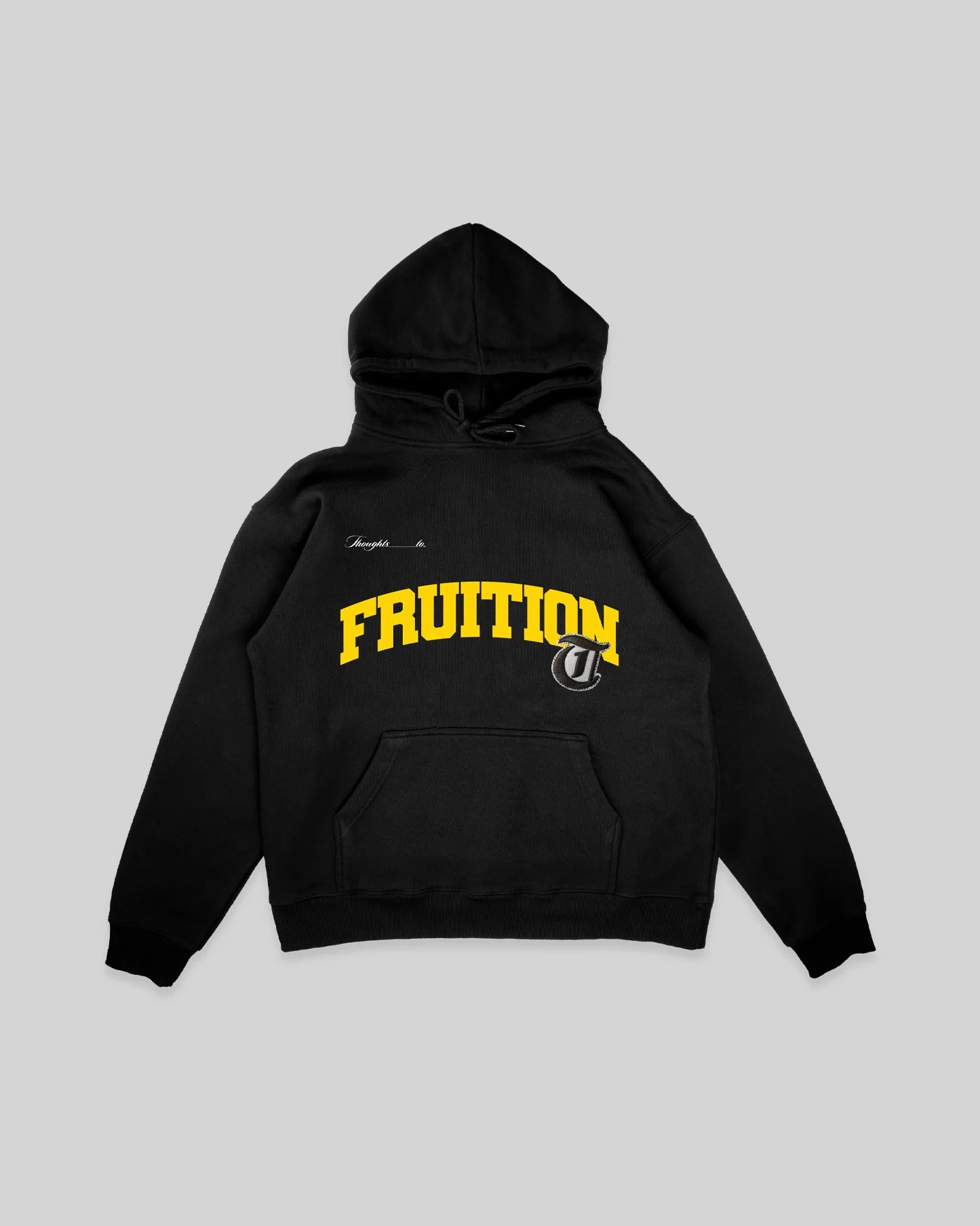 Fruition | Applique Black Pullover Hoodie
