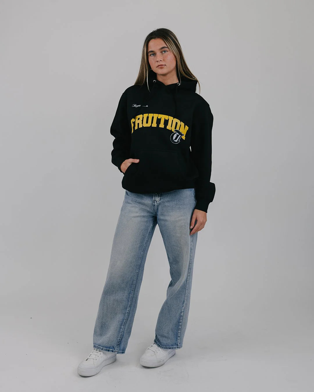 Fruition | Applique Black Pullover Hoodie - Image 2