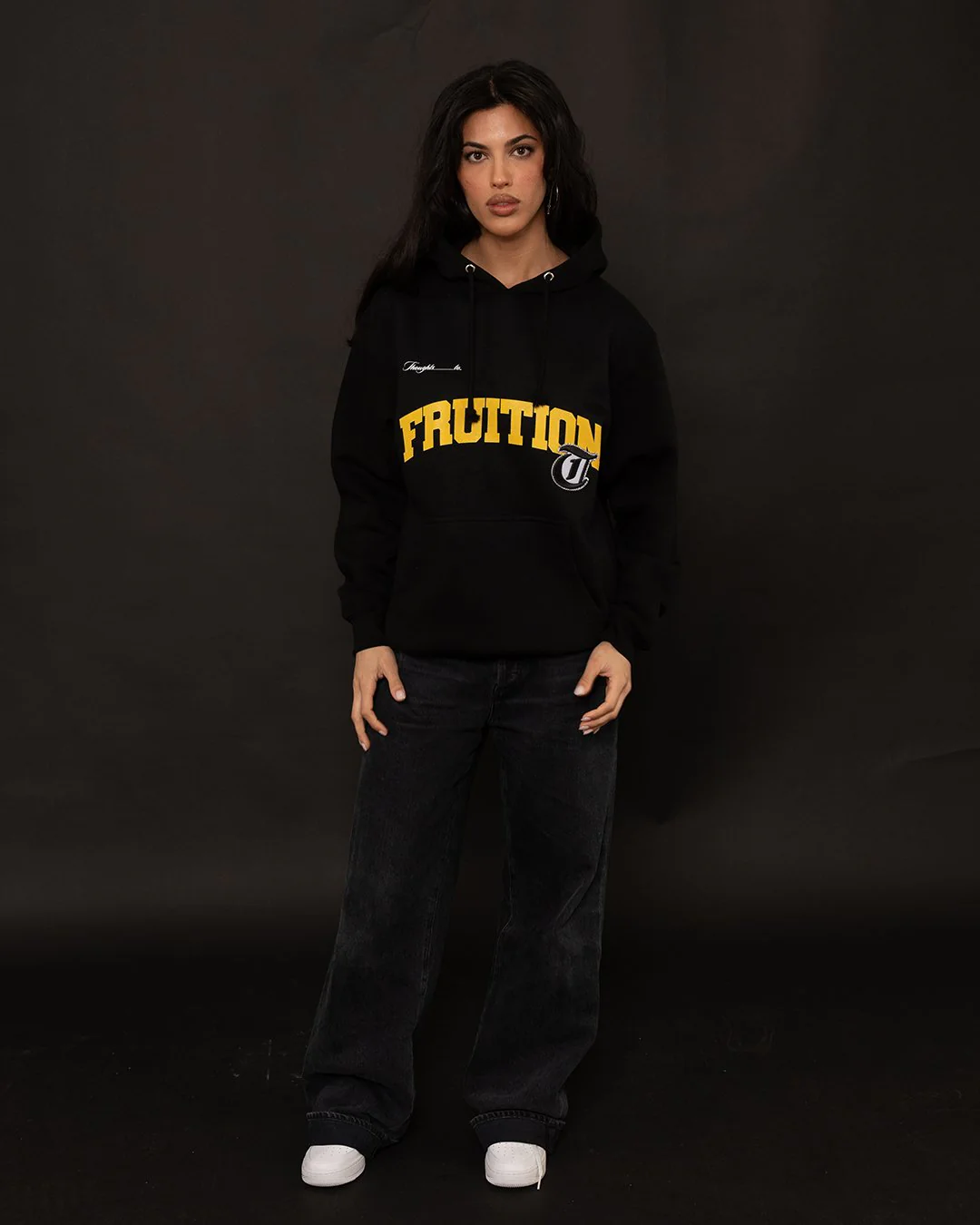 Fruition | Applique Black Pullover Hoodie - Image 3