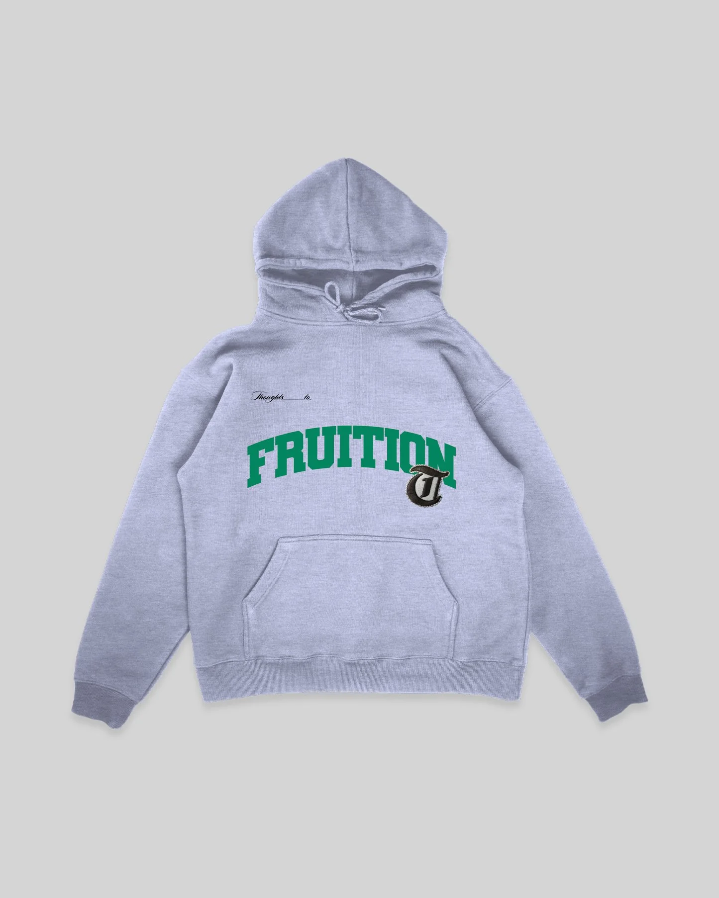 Fruition | Applique Grey Pullover Hoodie