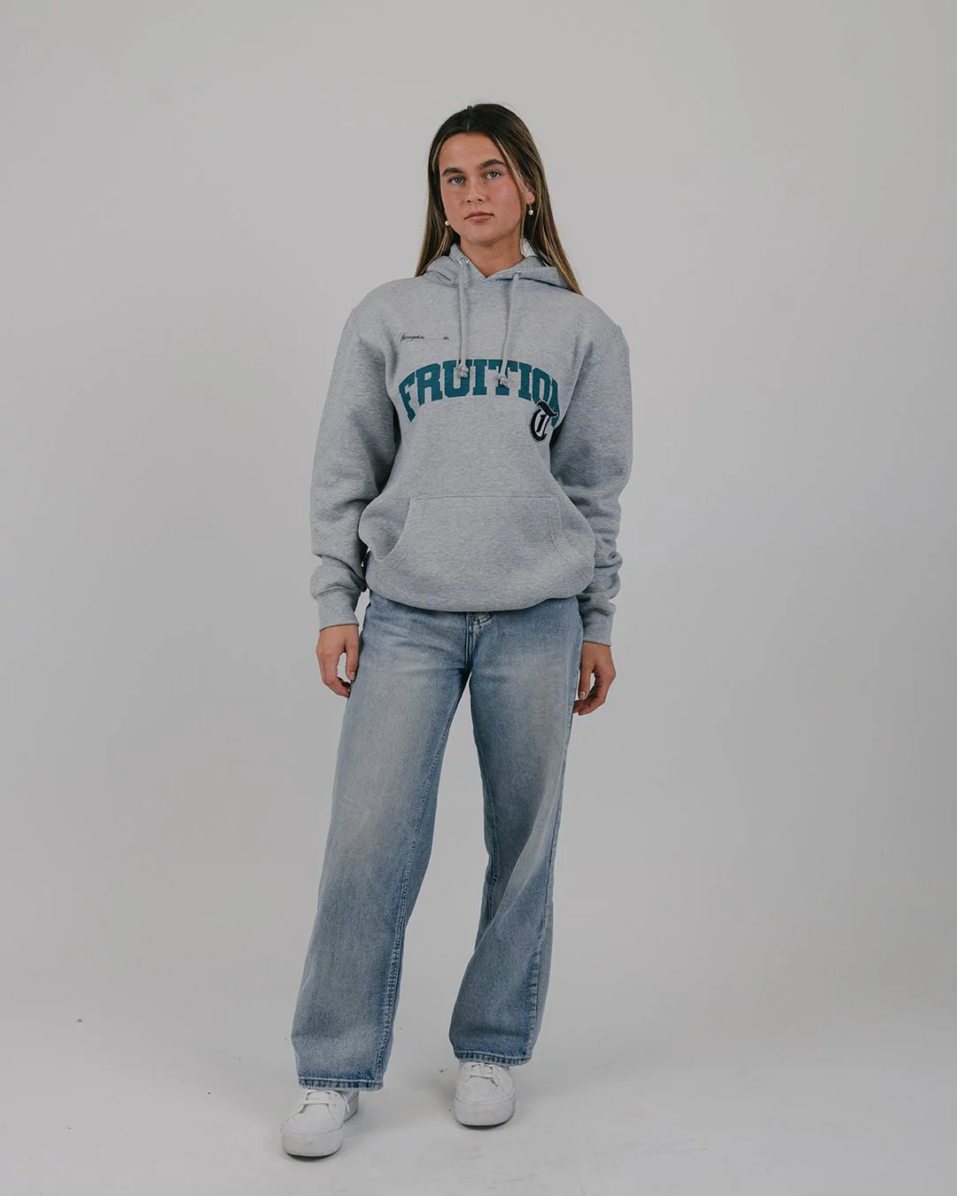 Fruition | Applique Grey Pullover Hoodie - Image 2