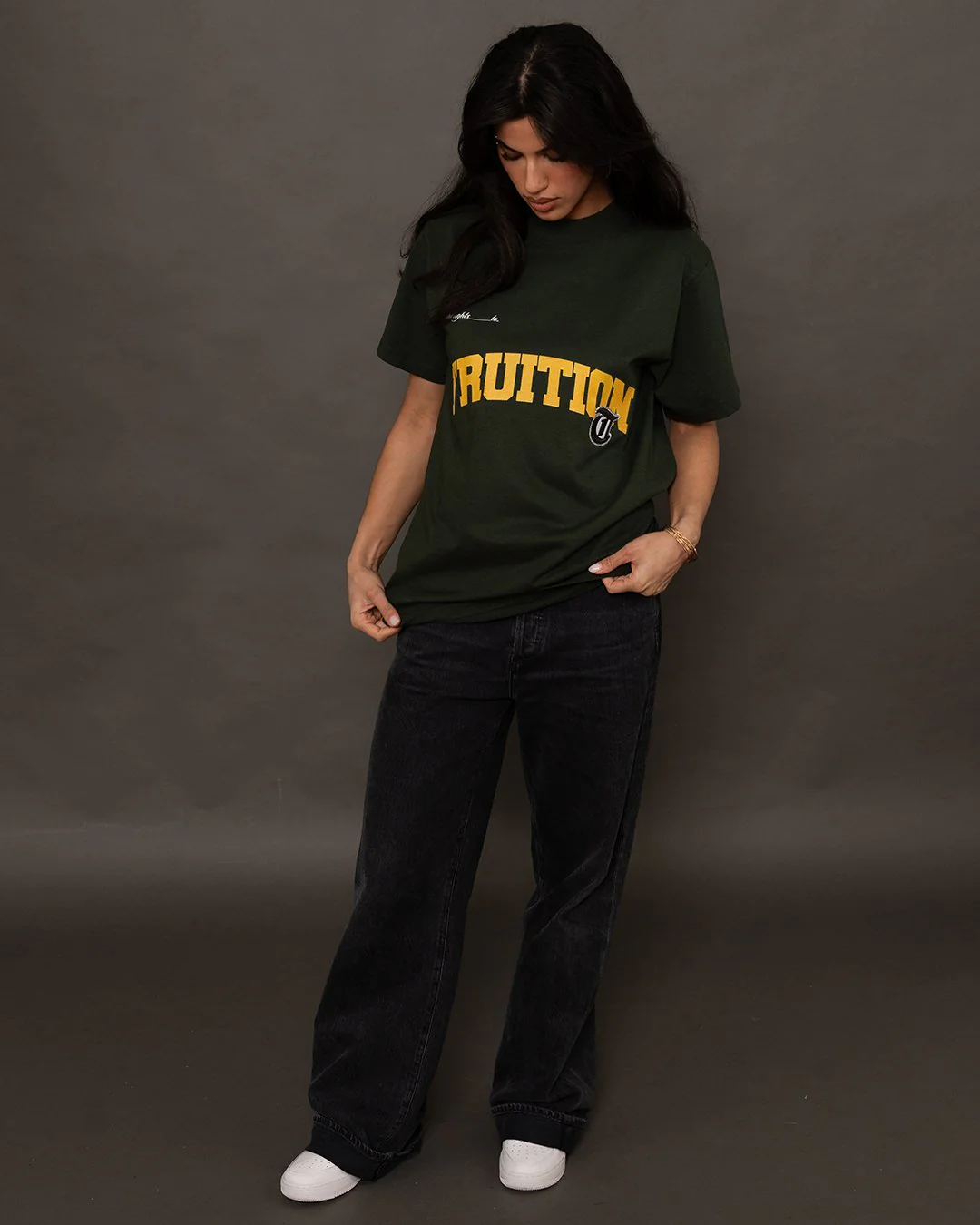 Fruition | Oversized Green Applique Graphic Tee - Image 3