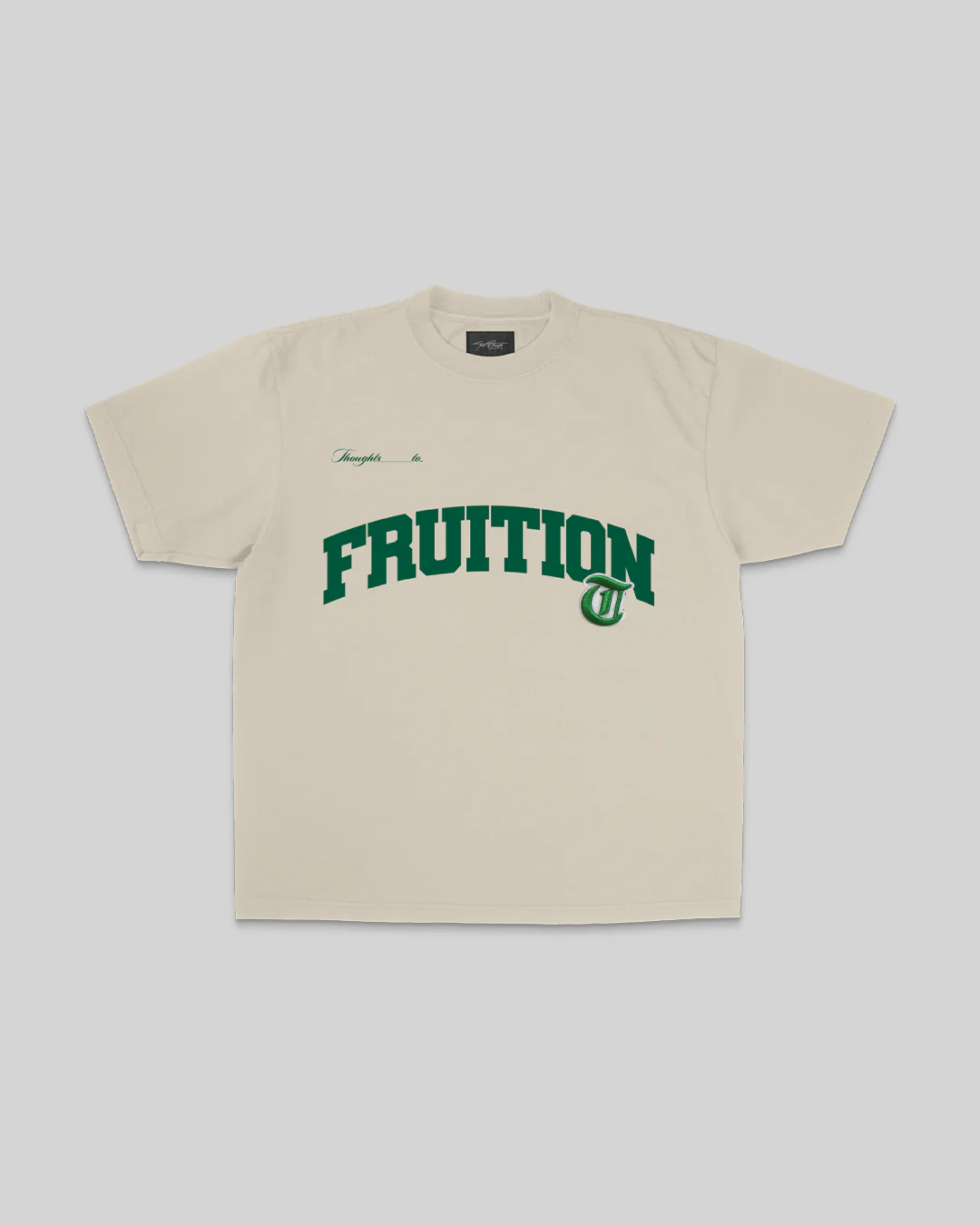 Fruition V2 | Oversized Cream Applique Graphic Tee