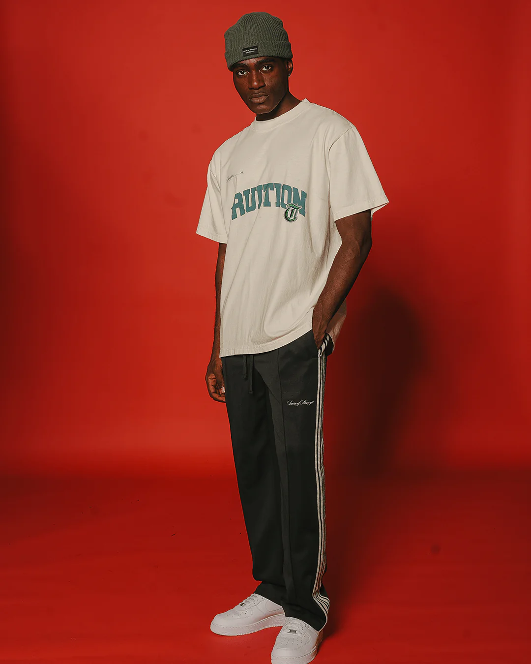 Fruition V2 | Oversized Cream Applique Graphic Tee - Image 2