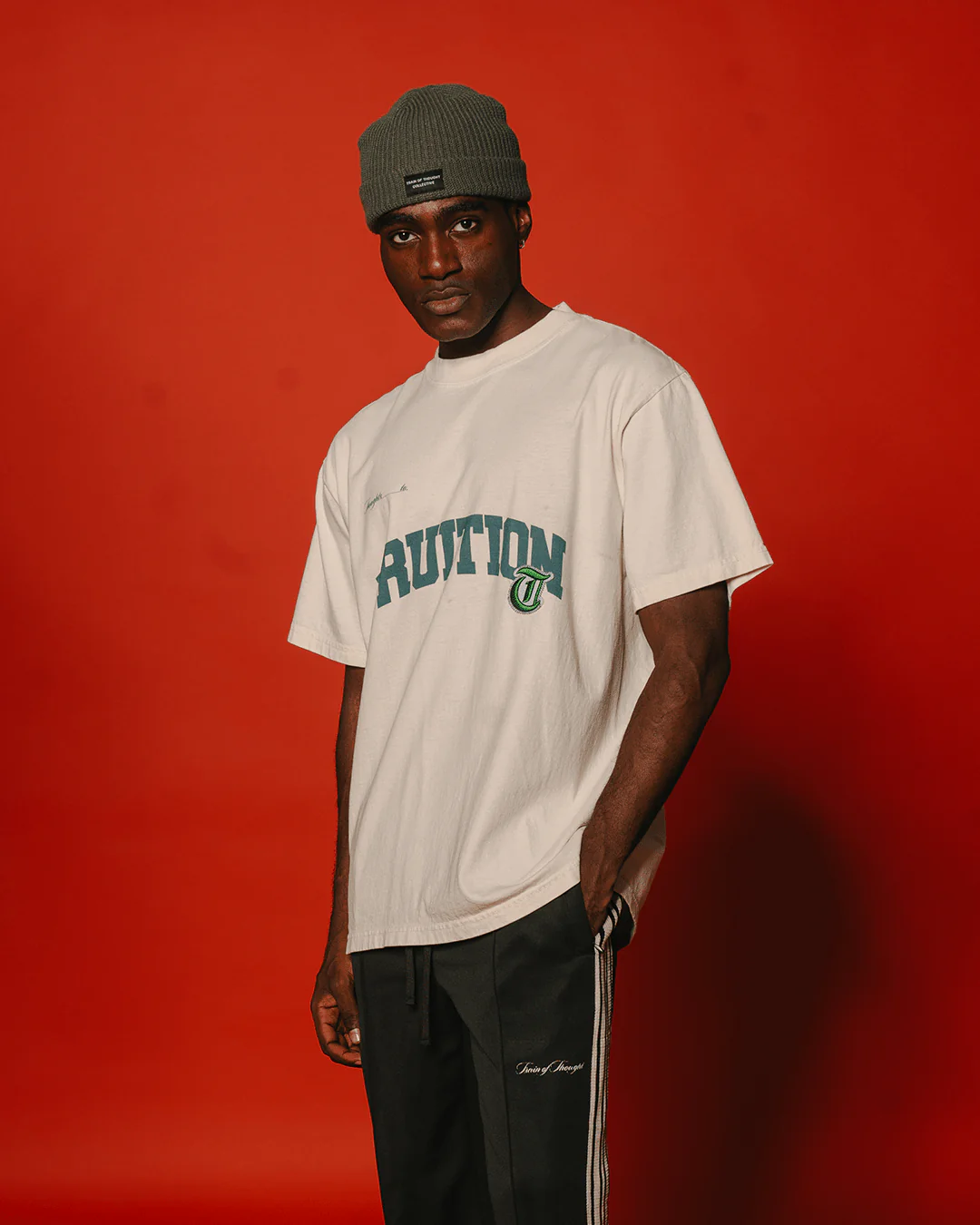 Fruition V2 | Oversized Cream Applique Graphic Tee - Image 4