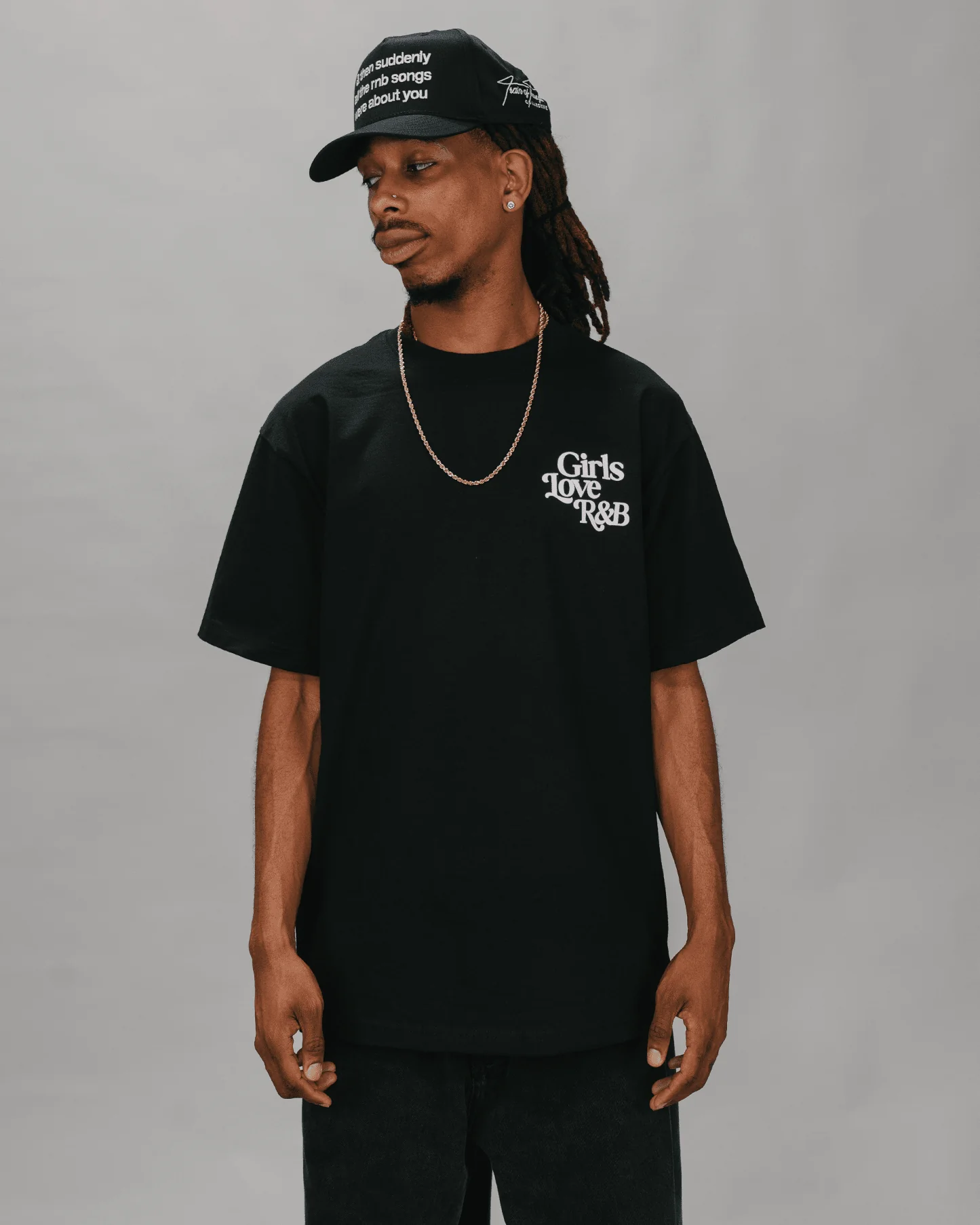 Girls Love R&B V1 | Heavyweight Black Graphic Tee - Image 6