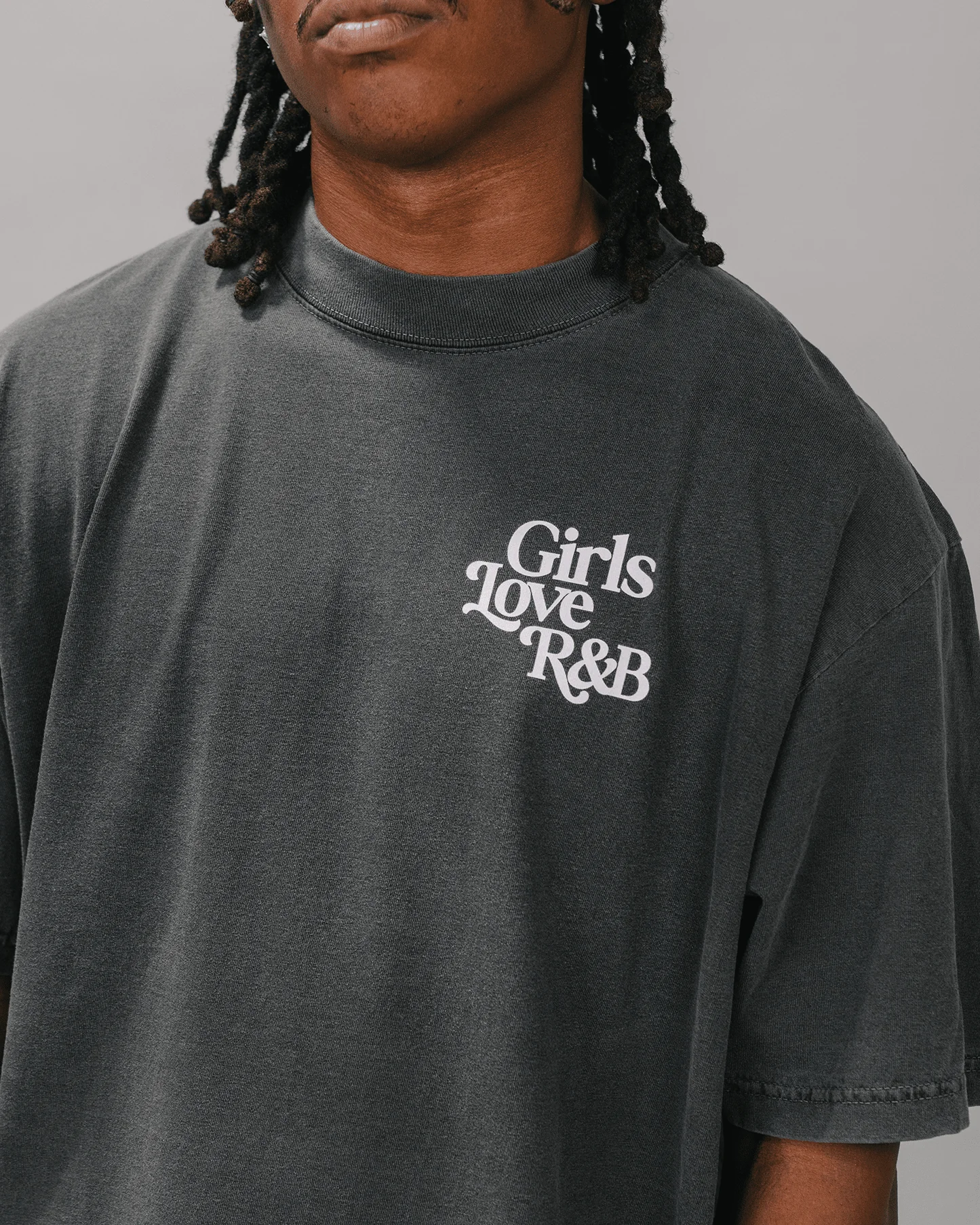Girls Love R&B V1 | Oversized Shadow Graphic Tee - Image 3