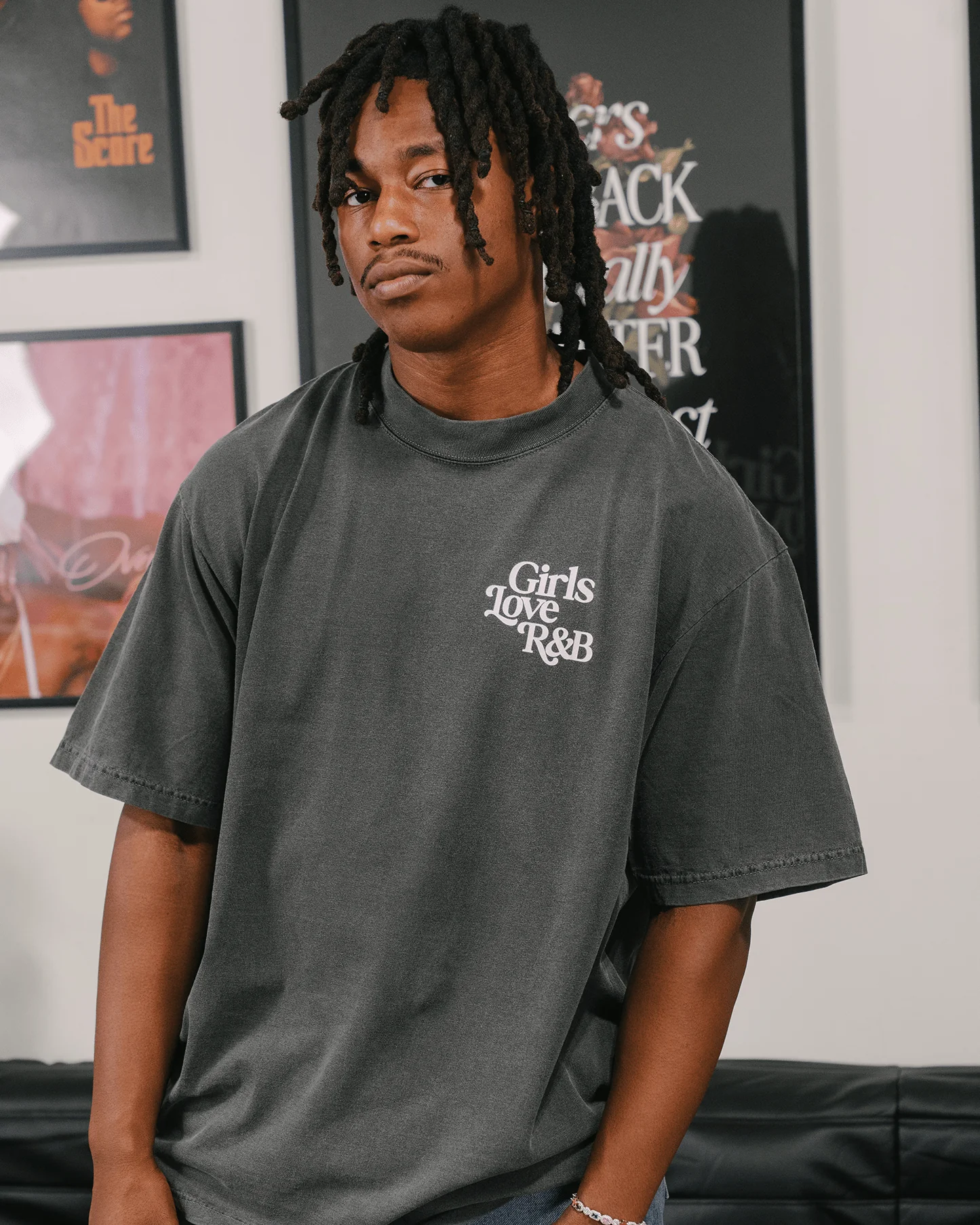 Girls Love R&B V1 | Oversized Shadow Graphic Tee - Image 4