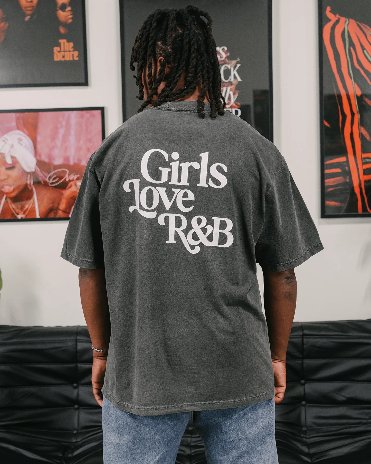 Girls Love R&B V1 | Oversized Shadow Graphic Tee - Image 5