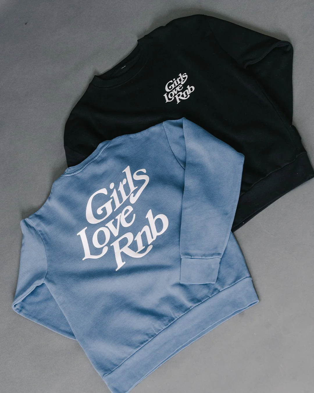 Girls Love Rnb | Black Puff Print Crewneck Sweatshirt - Image 4