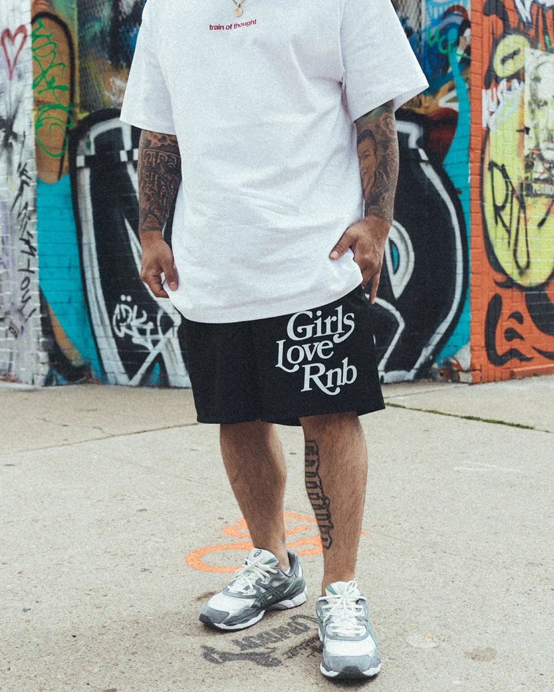 Girls Love Rnb | Black Mesh Shorts - Image 4