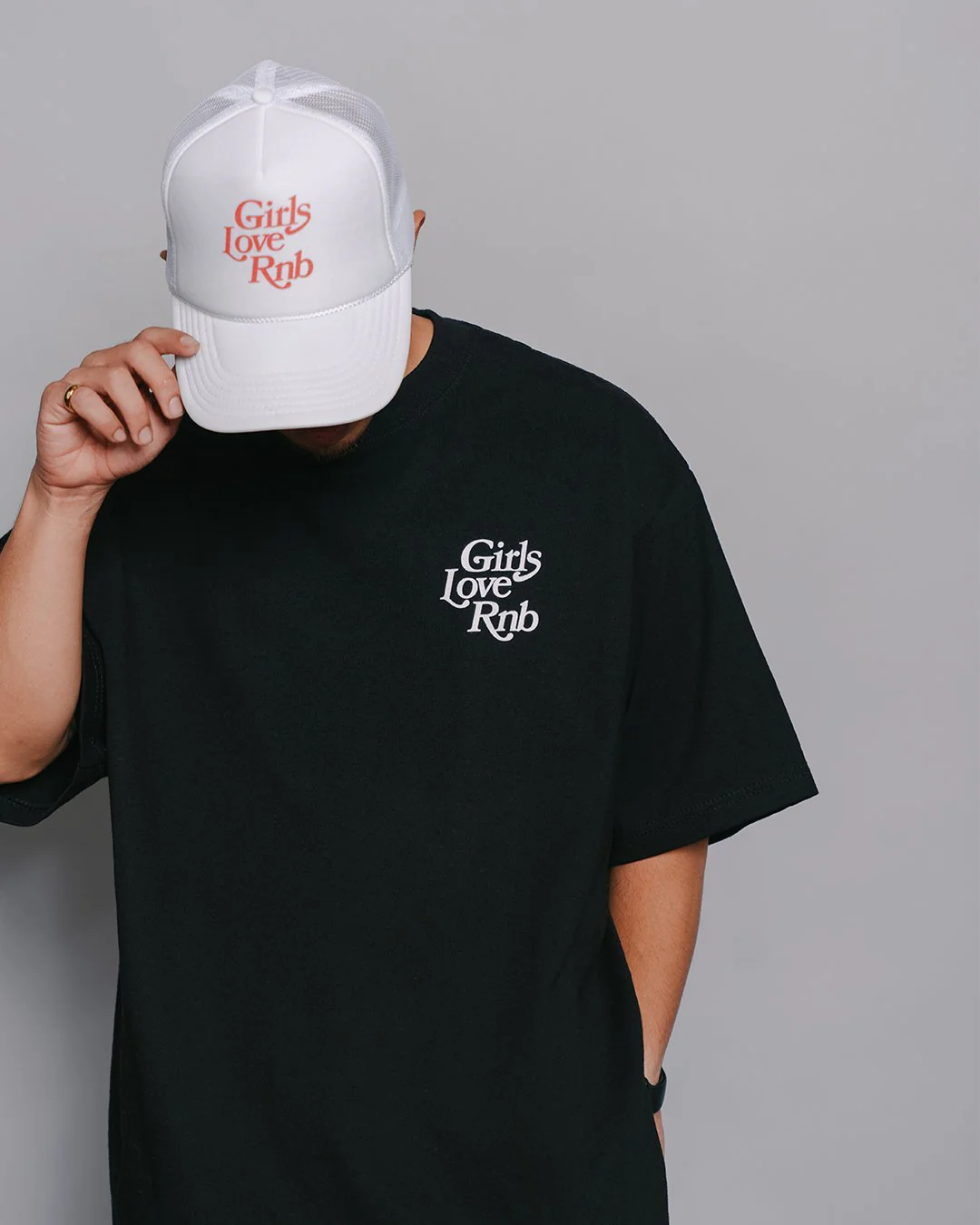 Girls Love Rnb | Heavyweight Black Graphic Tee - Image 3
