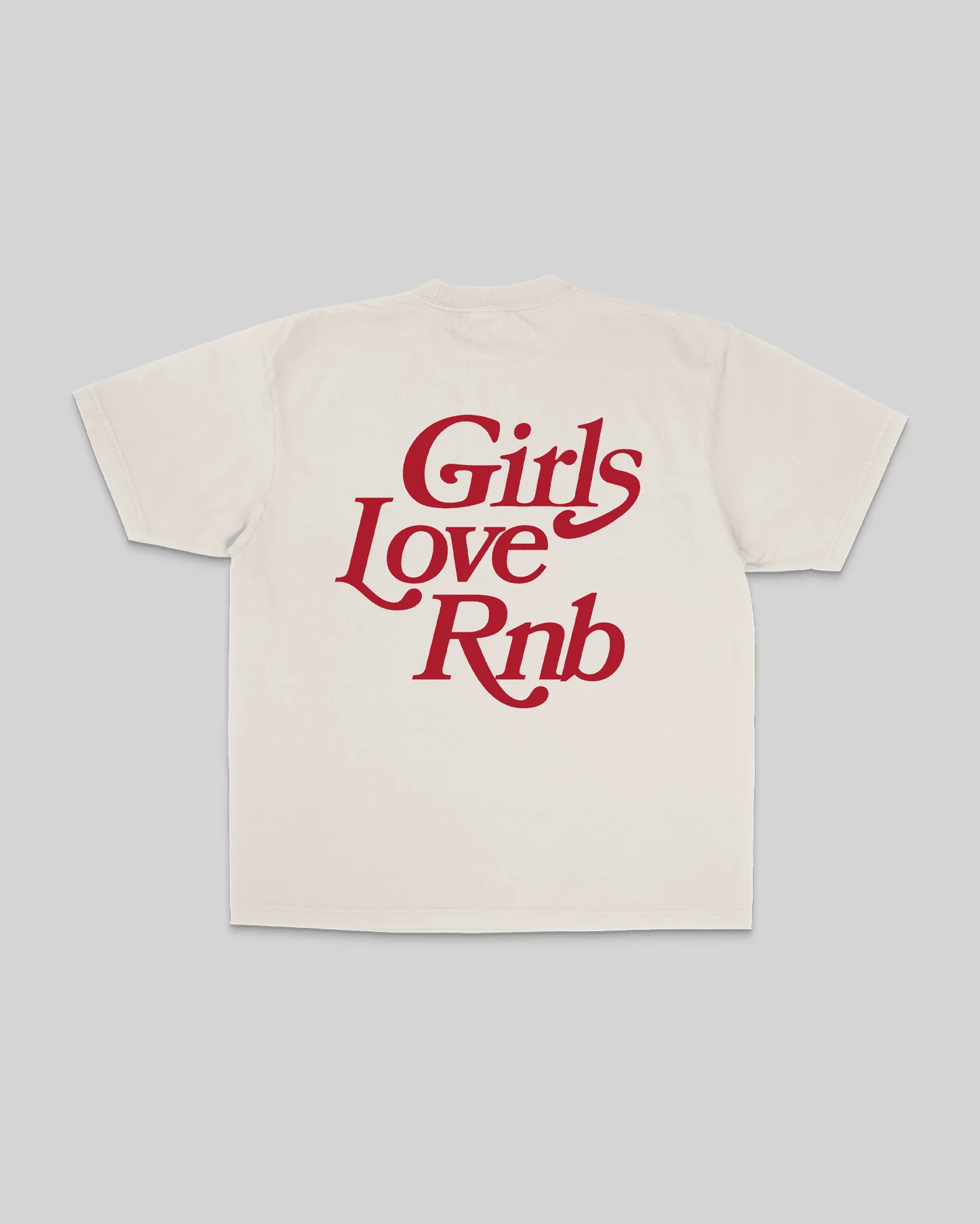 Girls Love Rnb | Oversized Cream Graphic Tee