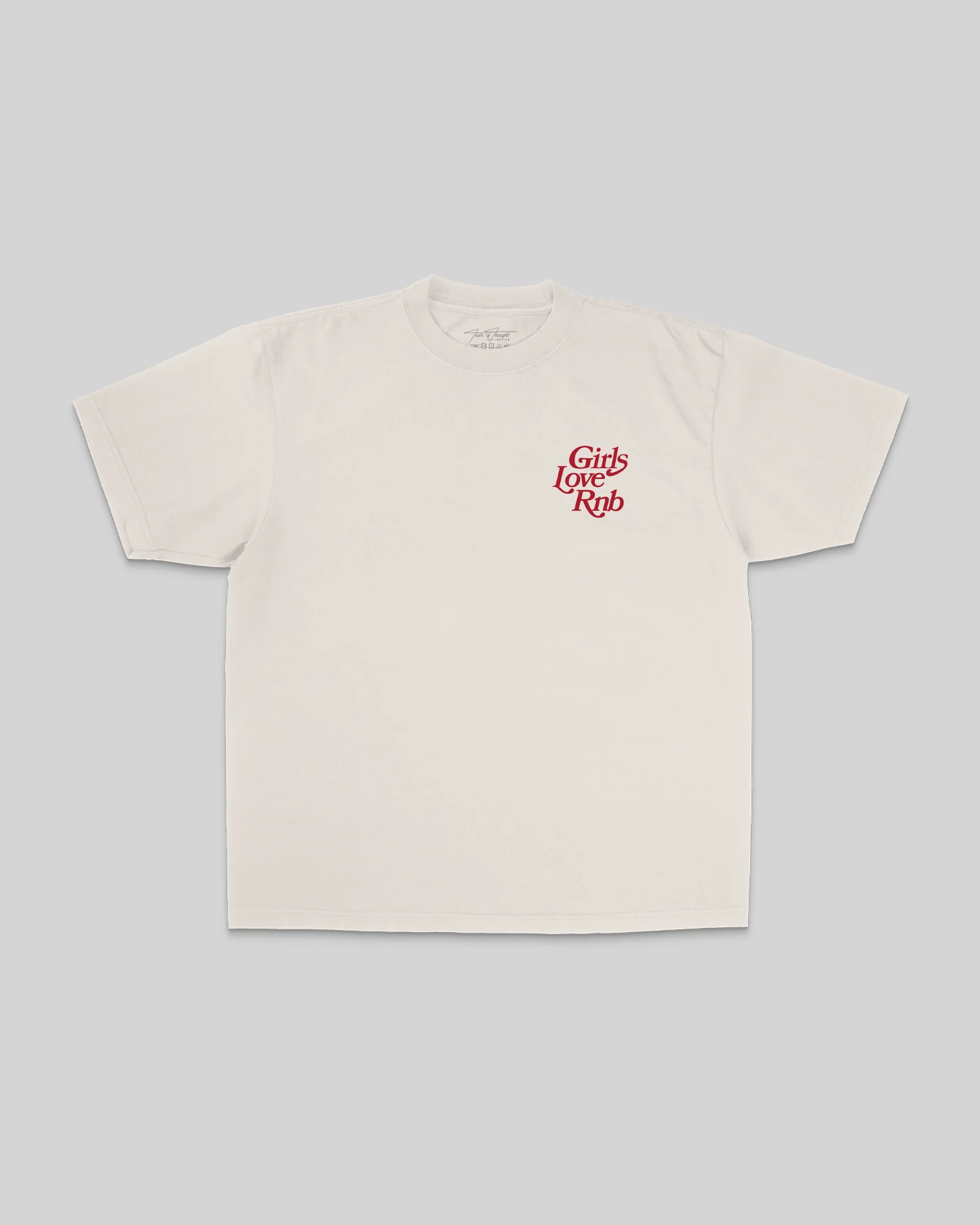 Girls Love Rnb | Oversized Cream Graphic Tee - Image 2
