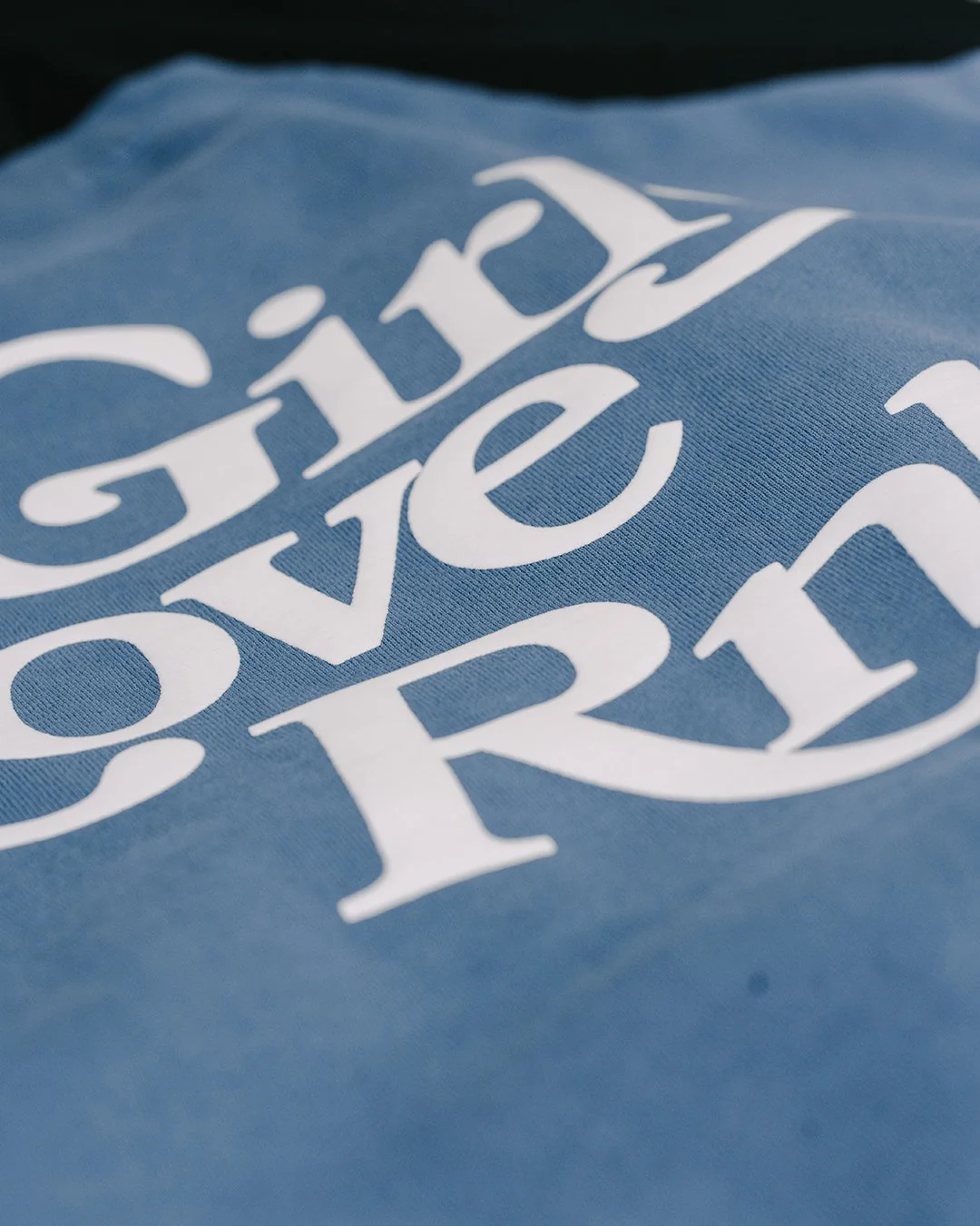 Girls Love Rnb | Pebble Blue Puff Print Crewneck Sweatshirt - Image 8