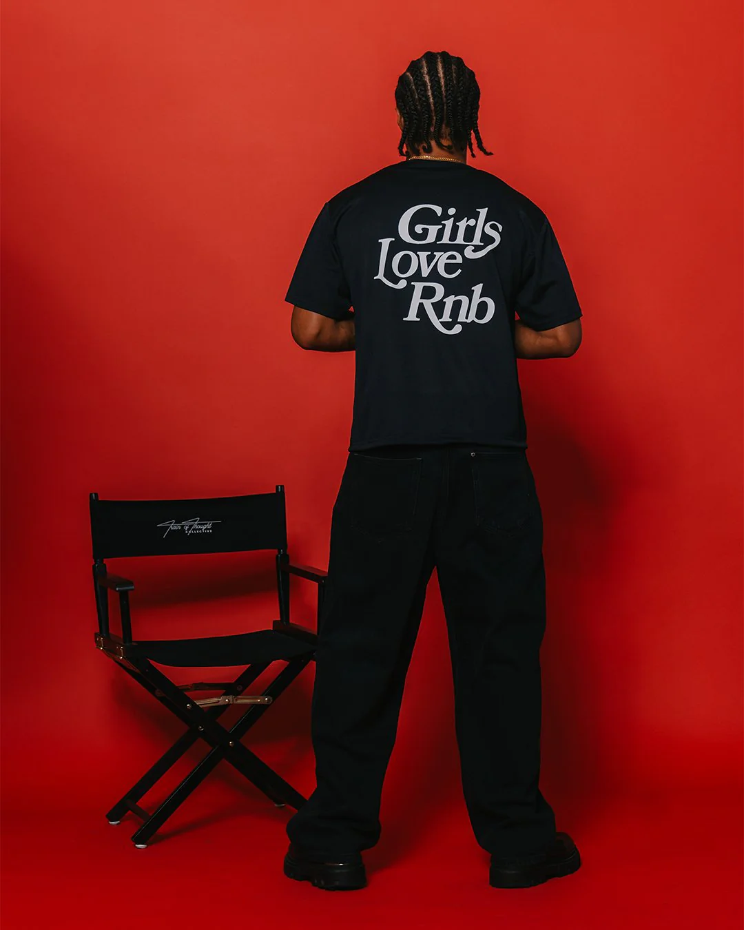 Girls Love Rnb V2 | Black Cropped Baseball Jersey - Image 3