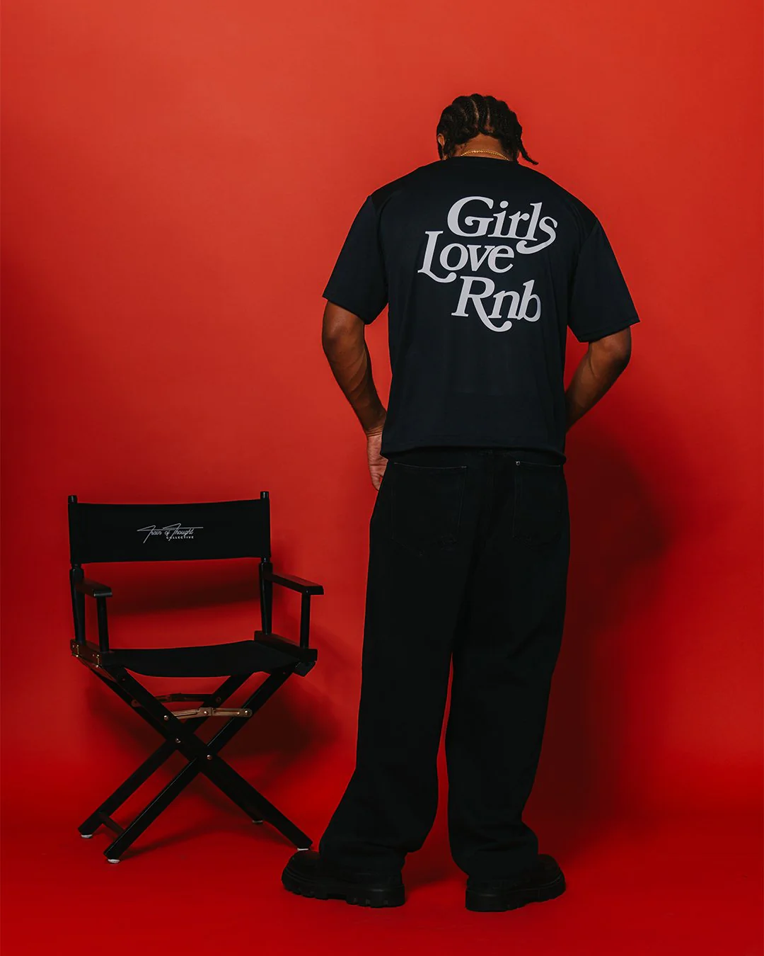 Girls Love Rnb V2 | Black Cropped Baseball Jersey - Image 6