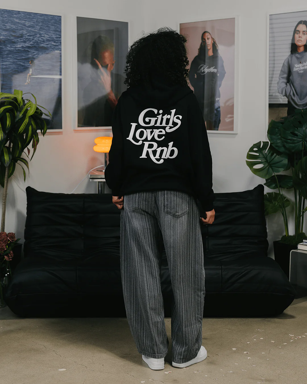 Girls Love Rnb V2 | Black Full Zip Hoodie - Image 4