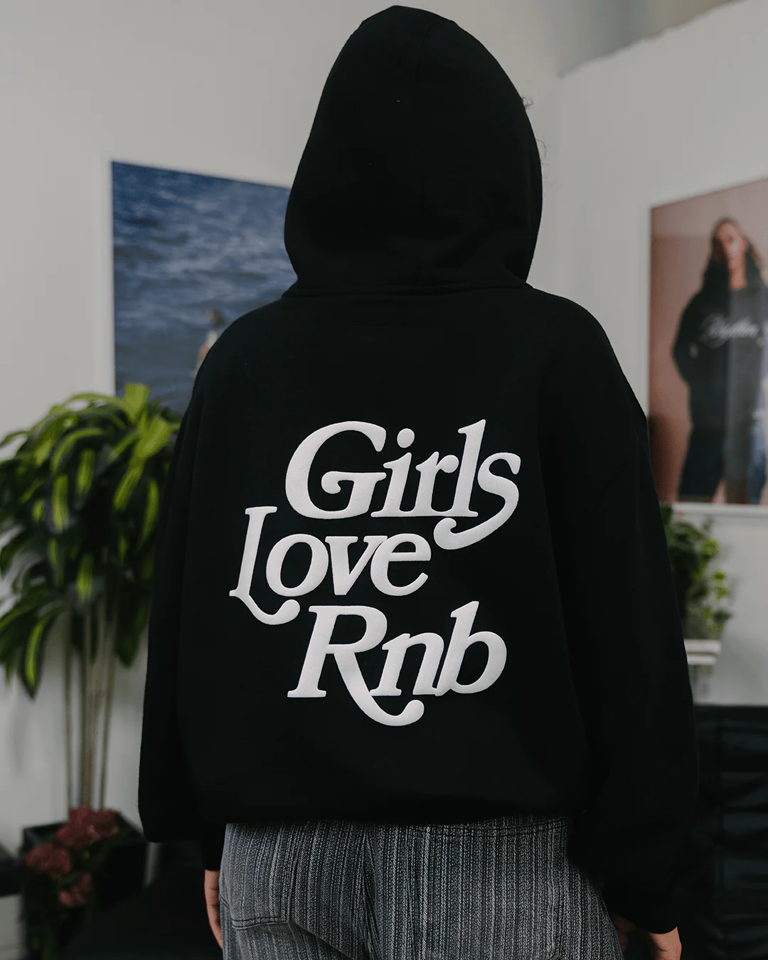 Girls Love Rnb V2 | Black Full Zip Hoodie - Image 7