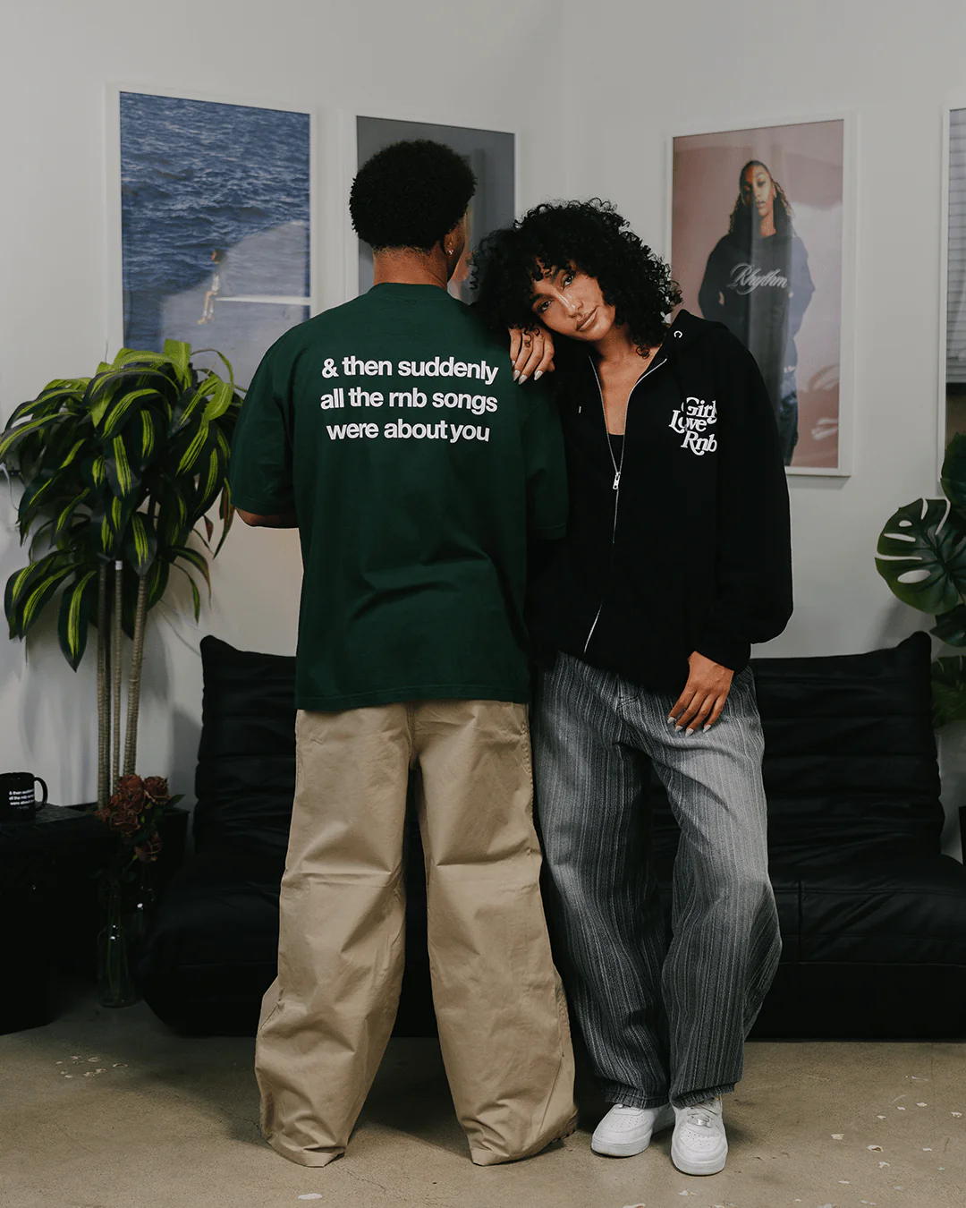Girls Love Rnb V2 | Black Full Zip Hoodie - Image 8