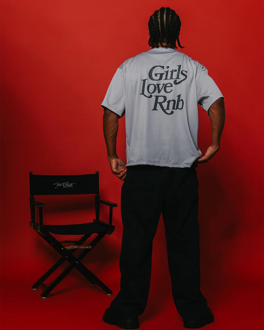Girls Love Rnb V2 | Silver Cropped Baseball Jersey - Image 4