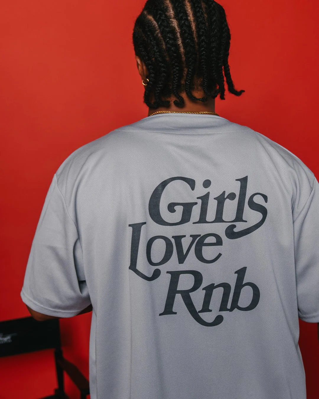 Girls Love Rnb V2 | Silver Cropped Baseball Jersey - Image 6