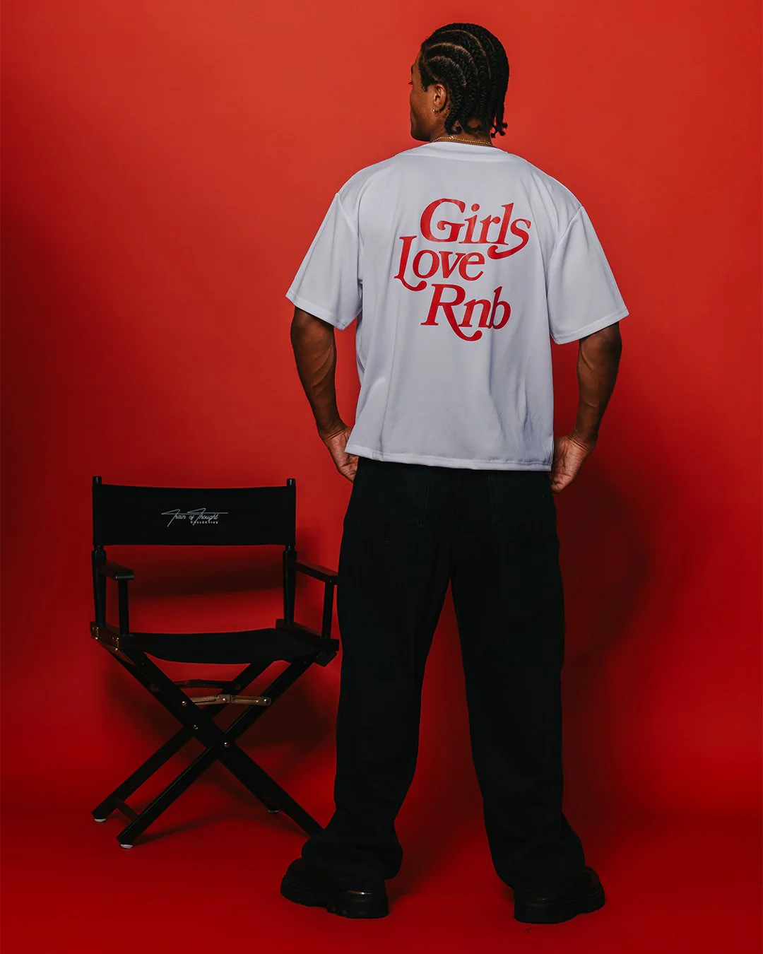 Girls Love Rnb V2 | White Cropped Baseball Jersey - Image 3