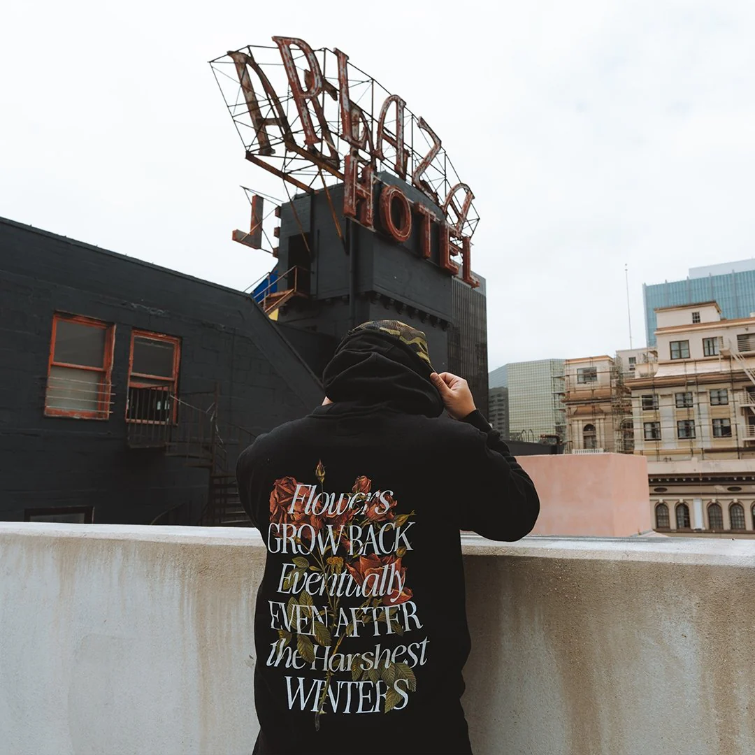 Growth Eventually | Black Pullover Hoodie - Image 3