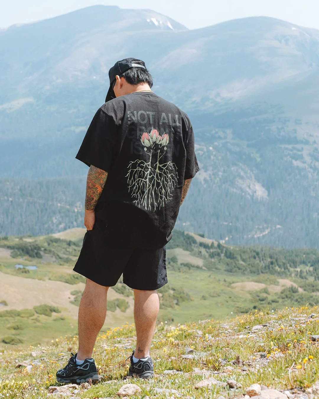 Growth Not Seen | Heavyweight Black Graphic Tee - Image 5
